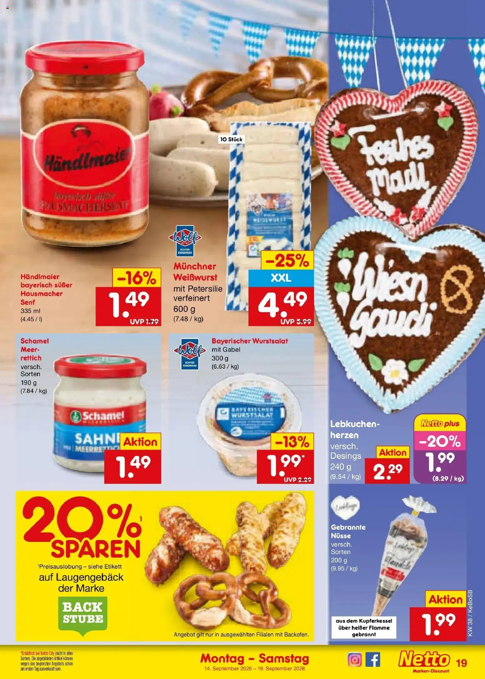 Netto Marken-Discount Prospekt Bochum – gültig ab 14.09.2026 | Seite: 29 | Produkte: Weißwurst, Petersilie, Nüsse