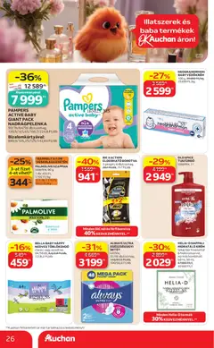 Auchan akciós újság - amely érvényes a következő dátumtól: 2026.10.29. | Oldal: 26 | Termékek: Krém, Body, Bella, Eldobható borotva