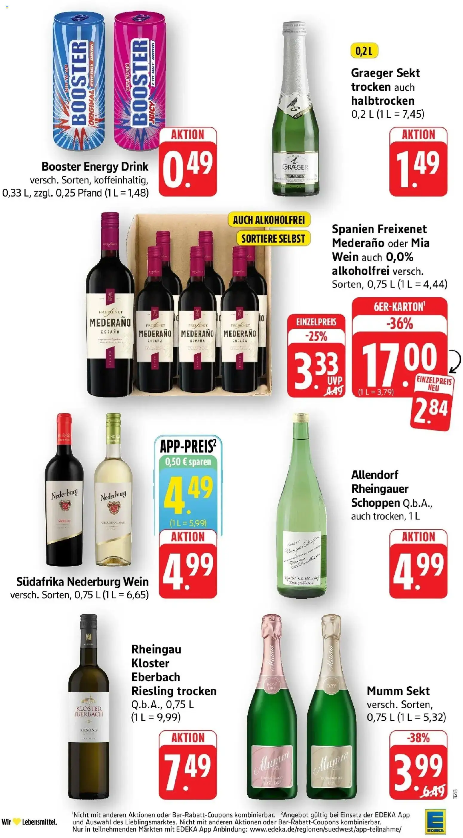 Edeka Prospekt Bad Camberg (ab 26.10.2026) » Angebote Online | Seite: 32 | Produkte: Energy, Sekt, Freixenet mederano, Wein