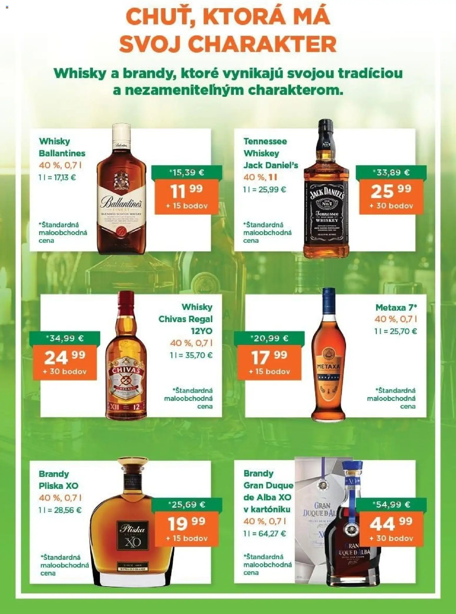 Nové 1day akcie – leták je platný od 01.08.2026 | Strana: 4 | Produkty: Regál, Chivas Regal, Ballantines