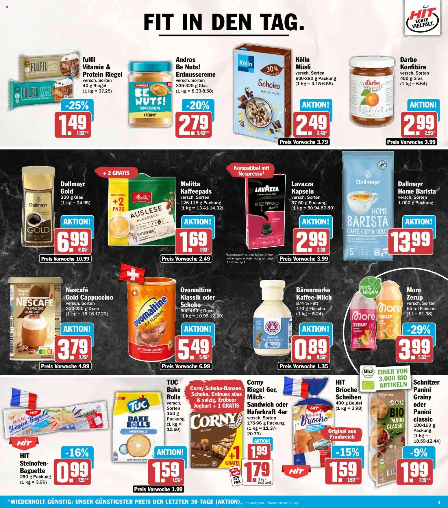 HIT Prospekt – gültig ab 03.08.2026 | Seite: 3 | Produkte: Melitta, Kolln, Joghurt, Dallmayr
