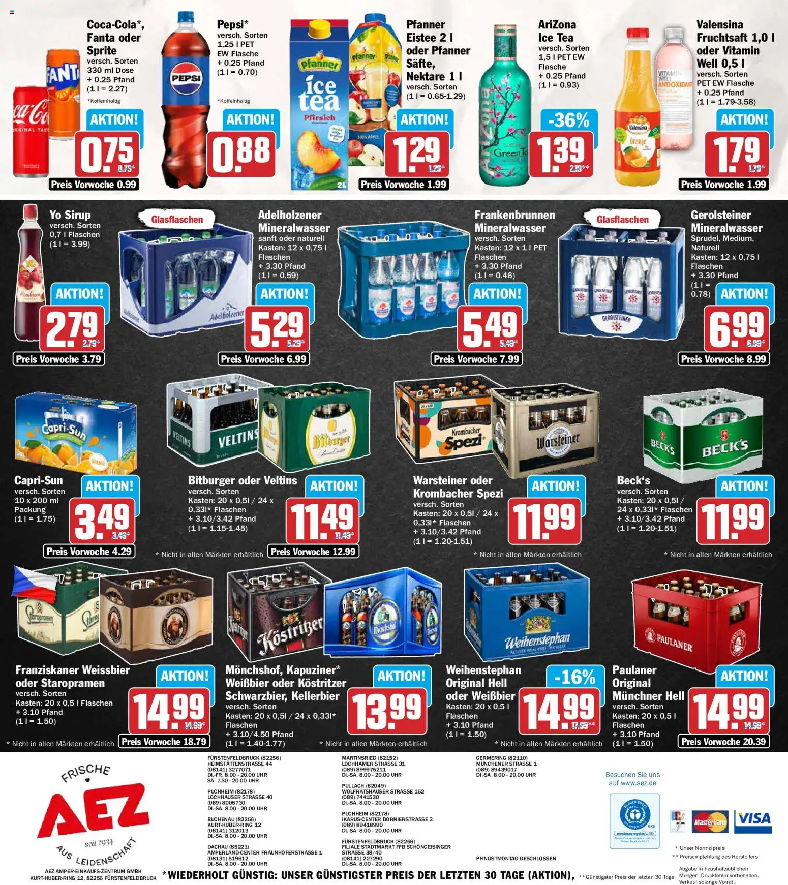 AEZ Prospekt – gültig ab 26.05.2026 | Seite: 16 | Produkte: Fanta, Kostritzer, Mineralwasser, Pepsi