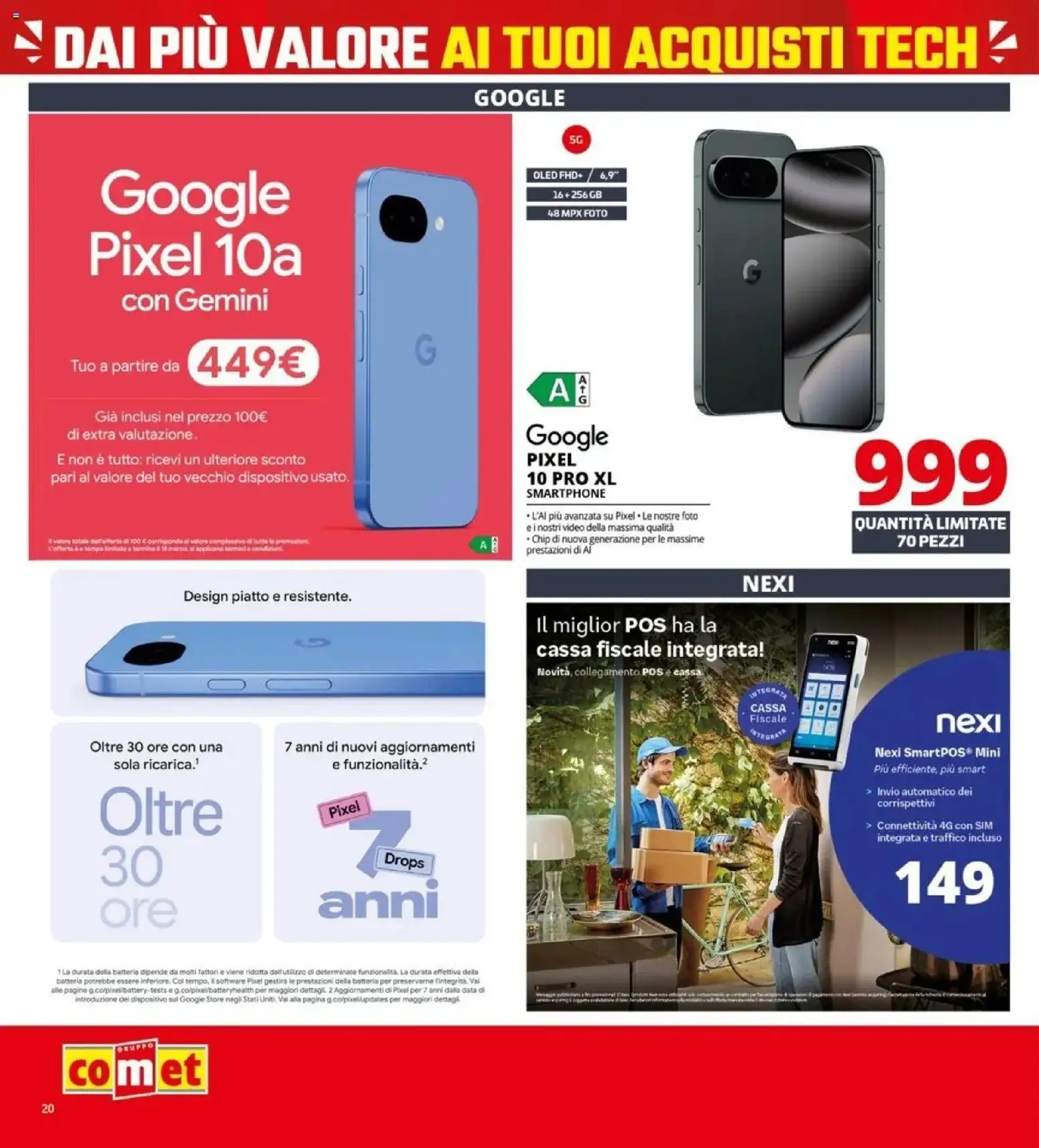 Volantino Comet del 05.03.2026 | Pagina: 20 | Prodotti: Data, Smartphone, Video, Batteria