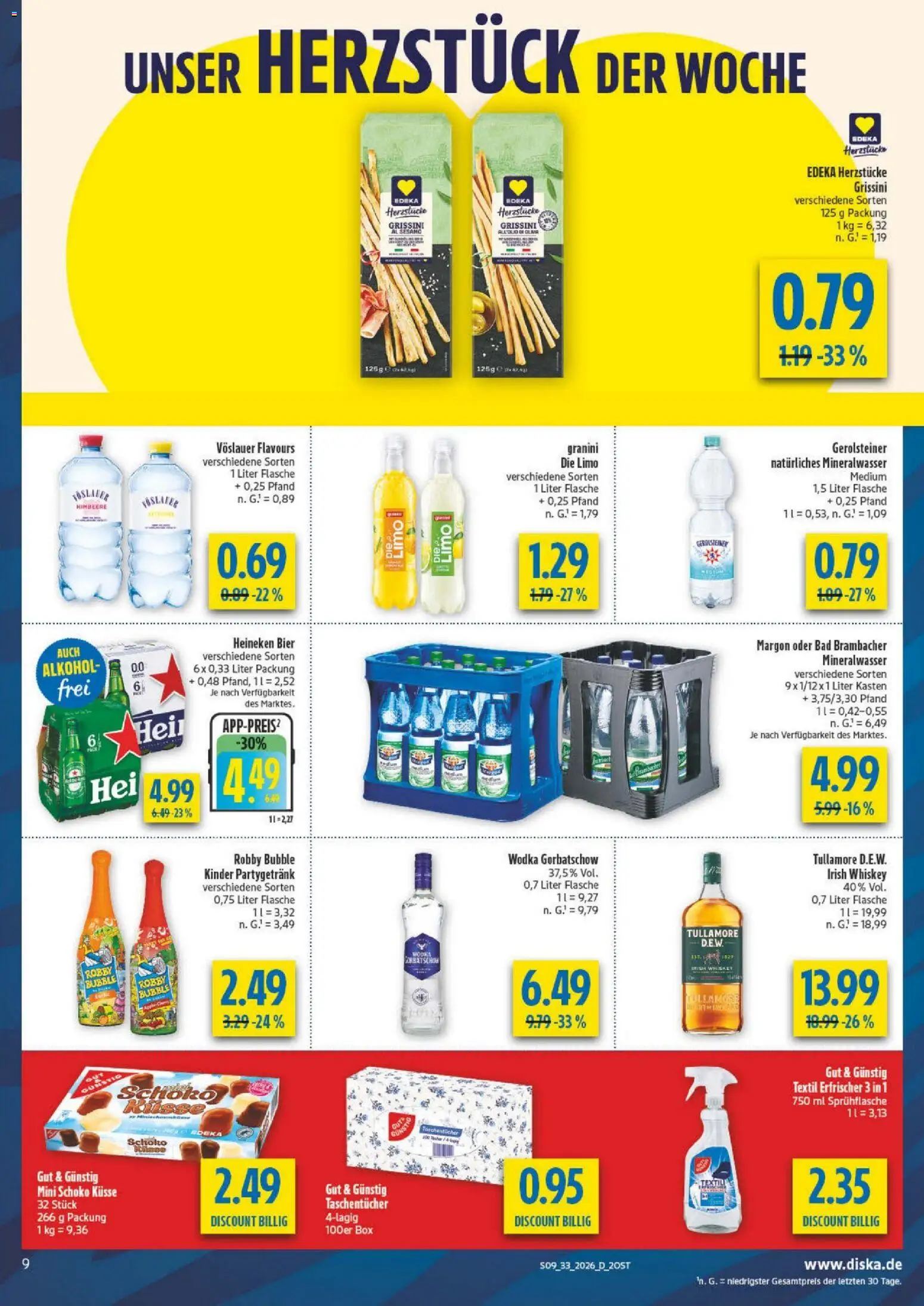 Diska - Diska Angebote Sachsen-Thüringen KW33 – gültig ab 10.08.2026 | Seite: 9 | Produkte: Bier, Box, Granini, Whiskey