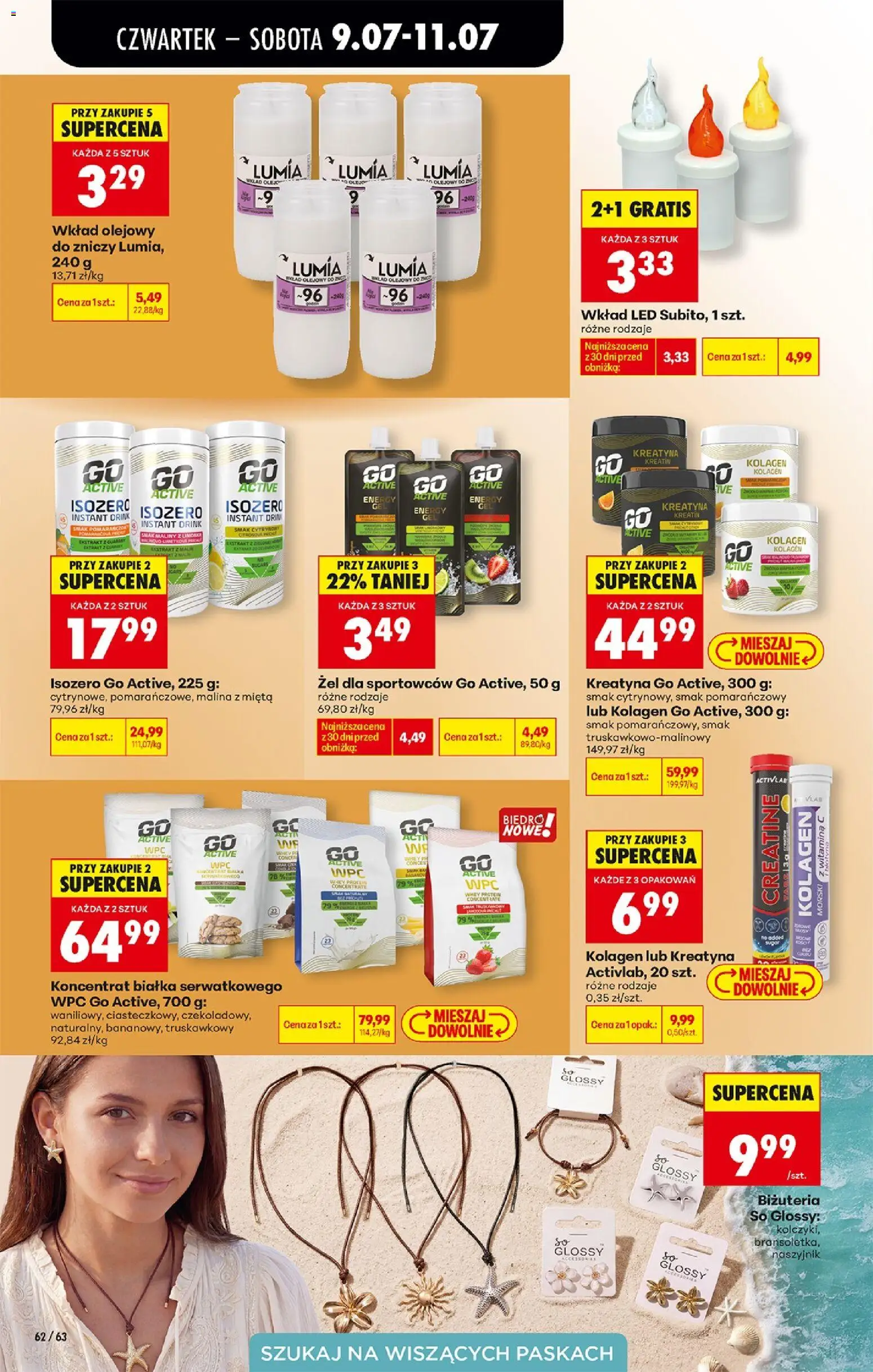 Biedronka Polsko leták - Codziennie niskie ceny od 09.07.2026 | Strana: 72 | Produkty: Maliny, Kolagen, Protein, LED