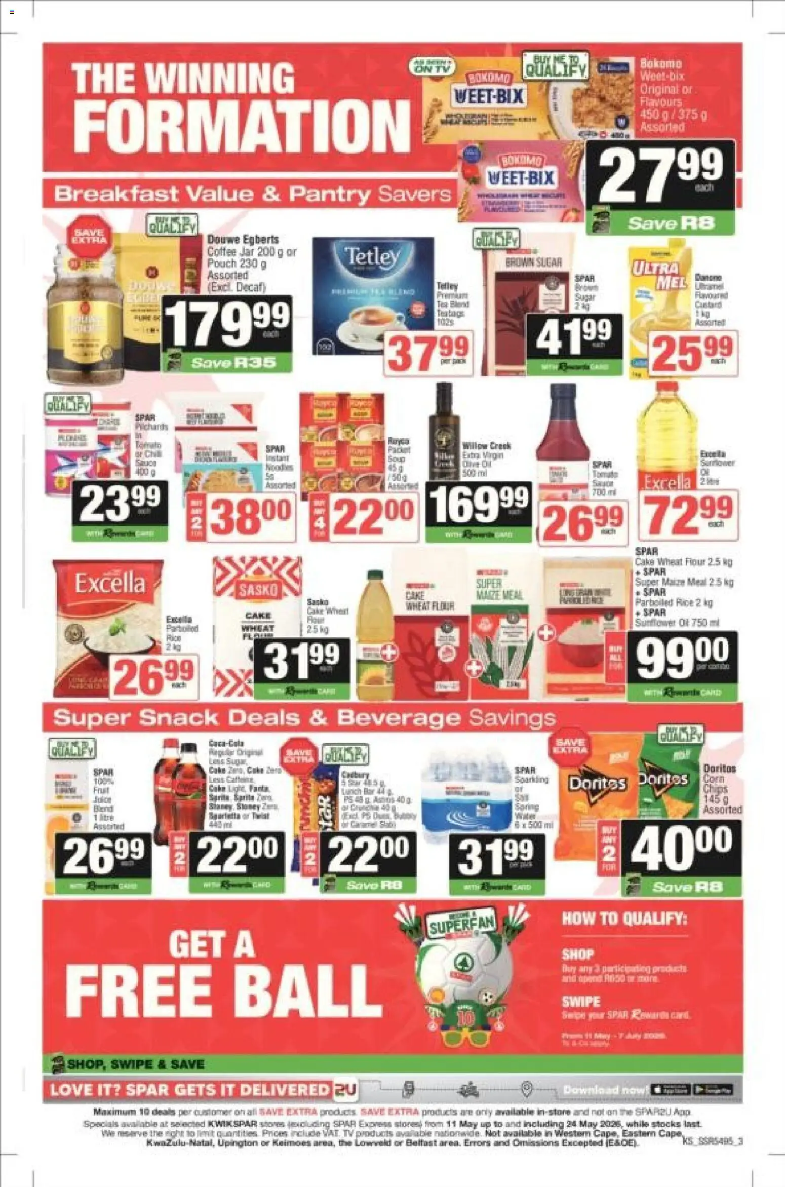 New KWIKSPAR catalogue – valid from 11.05.2026 | Page: 3 | Products: Cake, Flour, Coffee, Chips