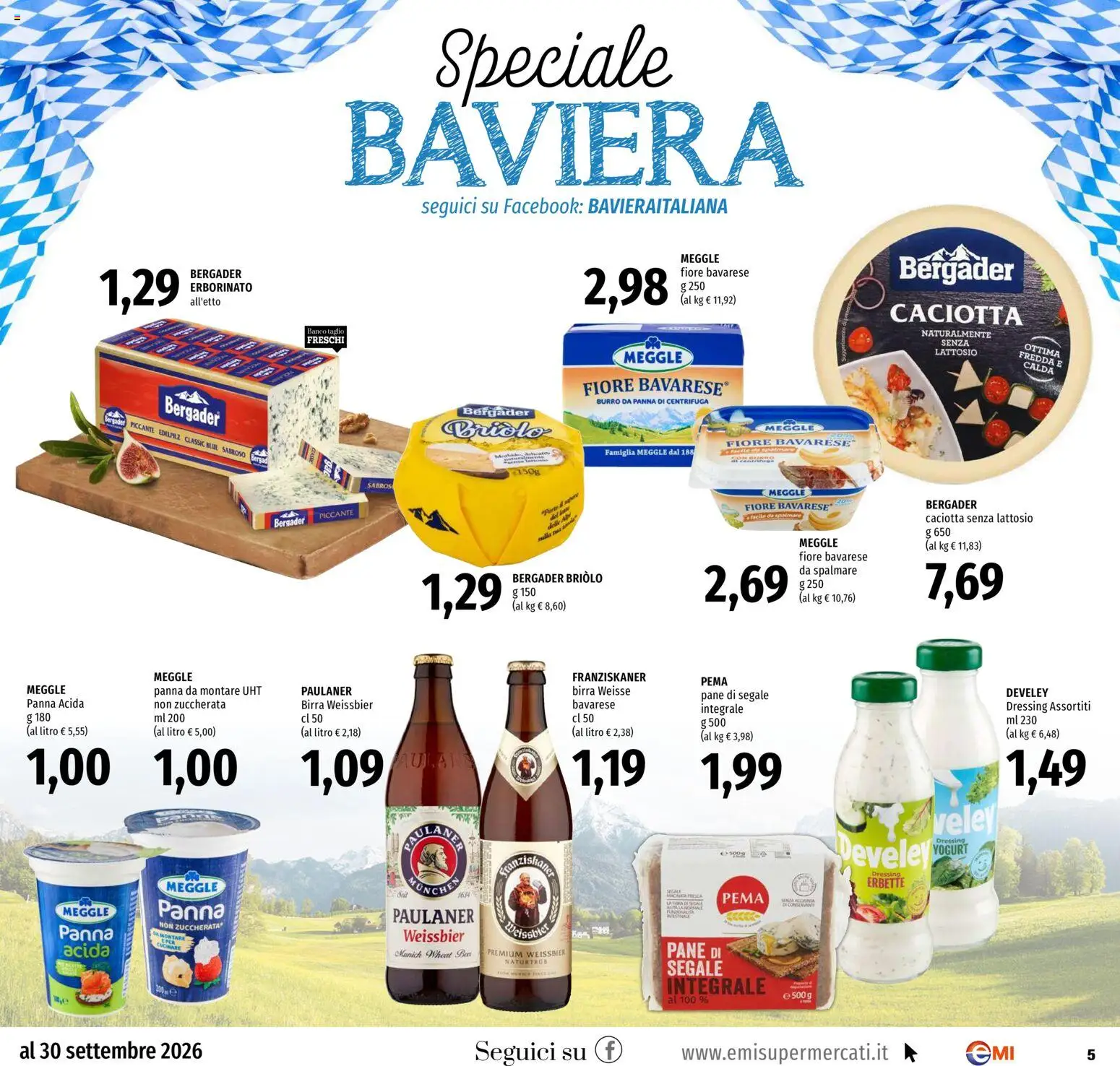 Volantino EMI del 17/09/2026 | Pagina: 5 | Prodotti: Pane, Birra, Panna da montare, Senza lattosio