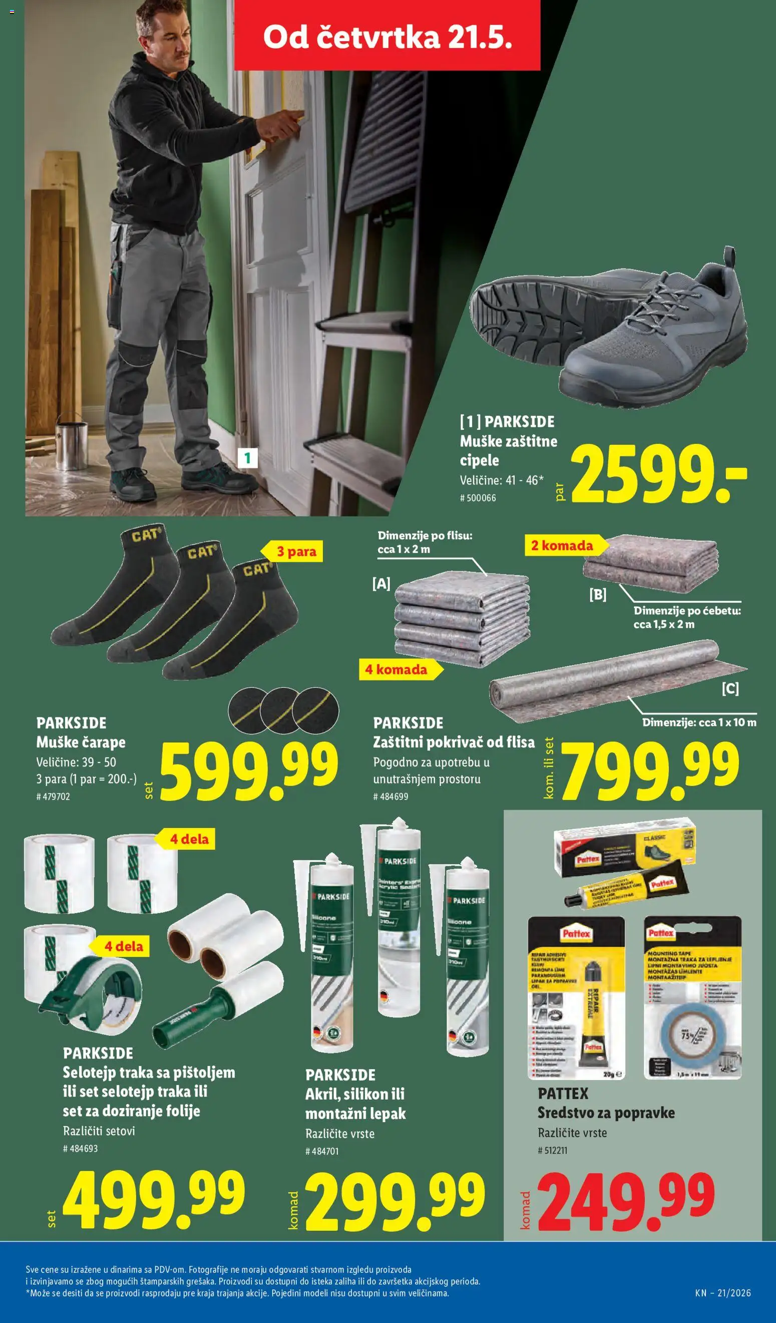 Lidl katalog - važi od 21.05.2026 | Strana: 79 | Proizvode: Parkside, Cipele, Čarape