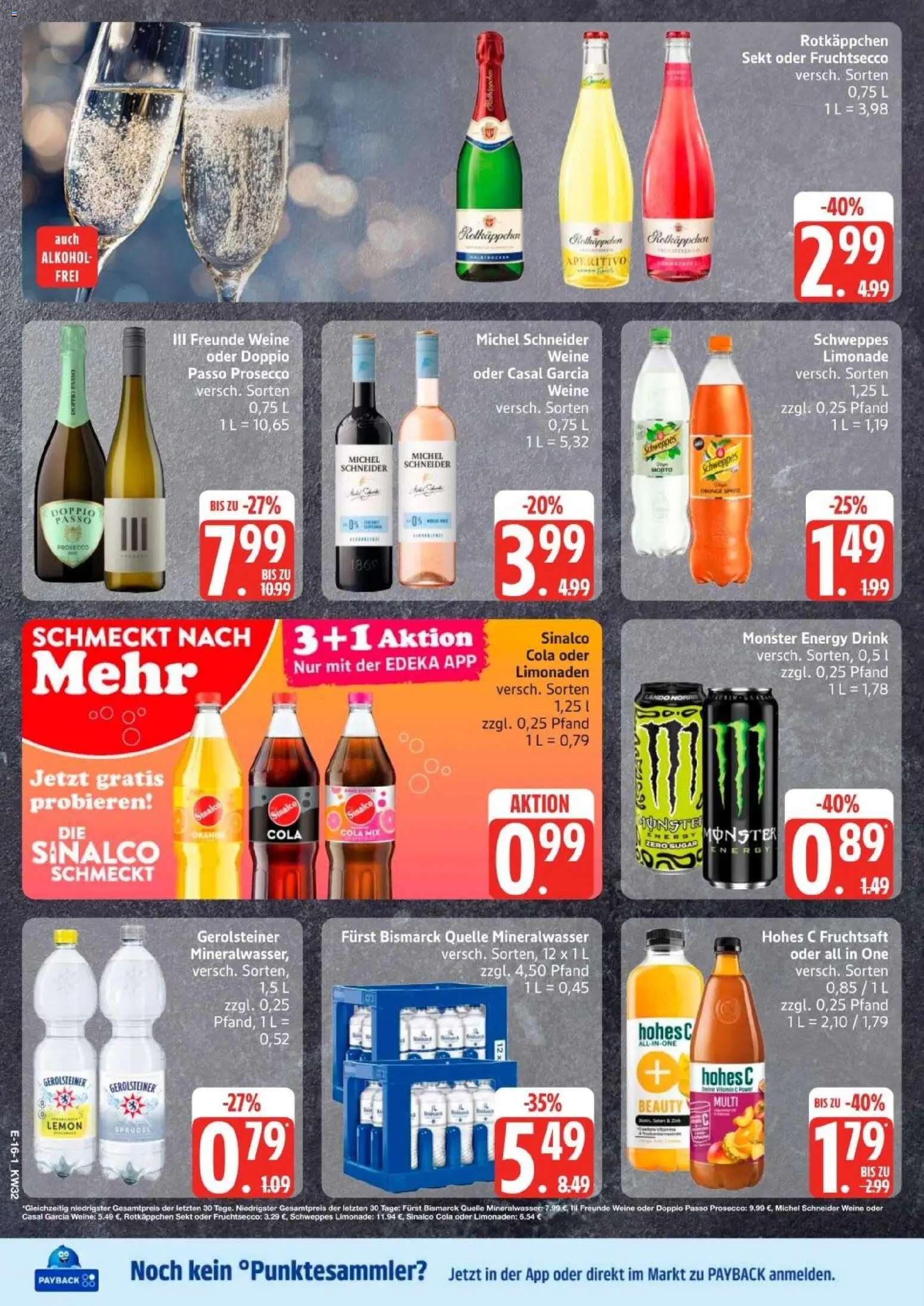 Edeka Prospekt Hamburg – gültig ab 03.08.2026 | Seite: 20 | Produkte: Rotkappchen sekt, Doppio Passo, Rotkäppchen, Gerolsteiner