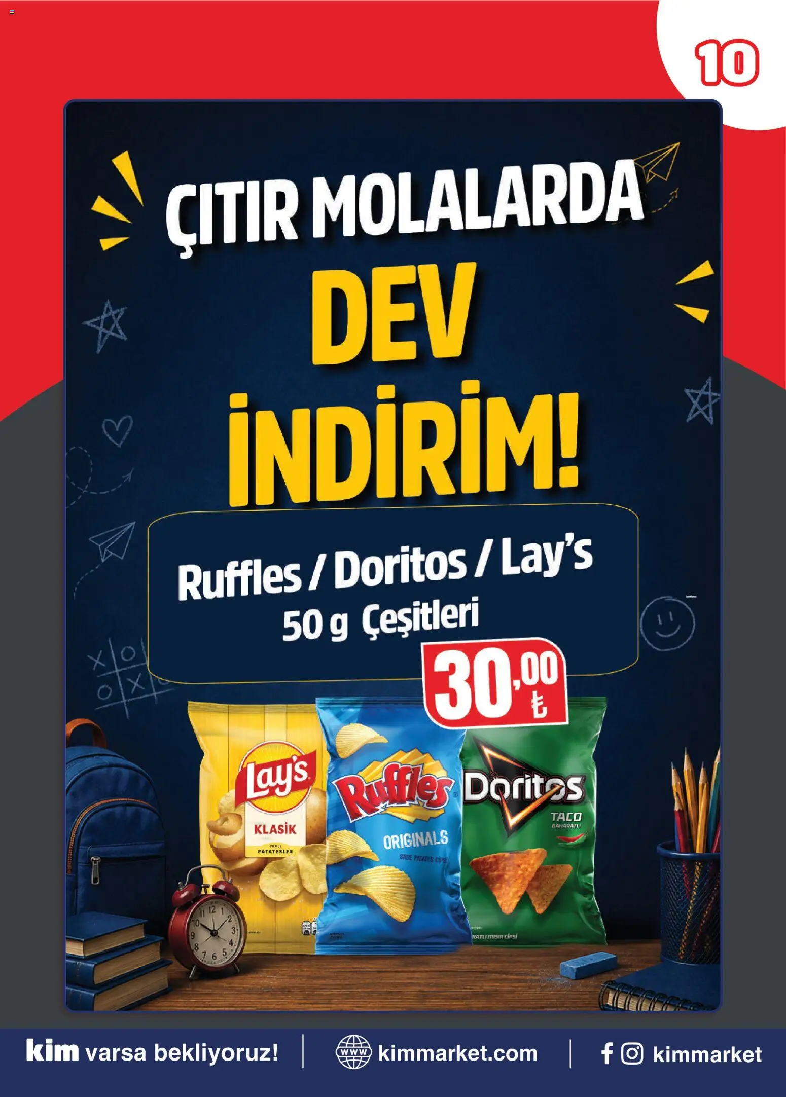 Kim Market Okula hazırlık - 05 Eylül 2026 tarihinden itibaren geçerlidir | Sayfa: 10 | Ürünler: Cips, Patates