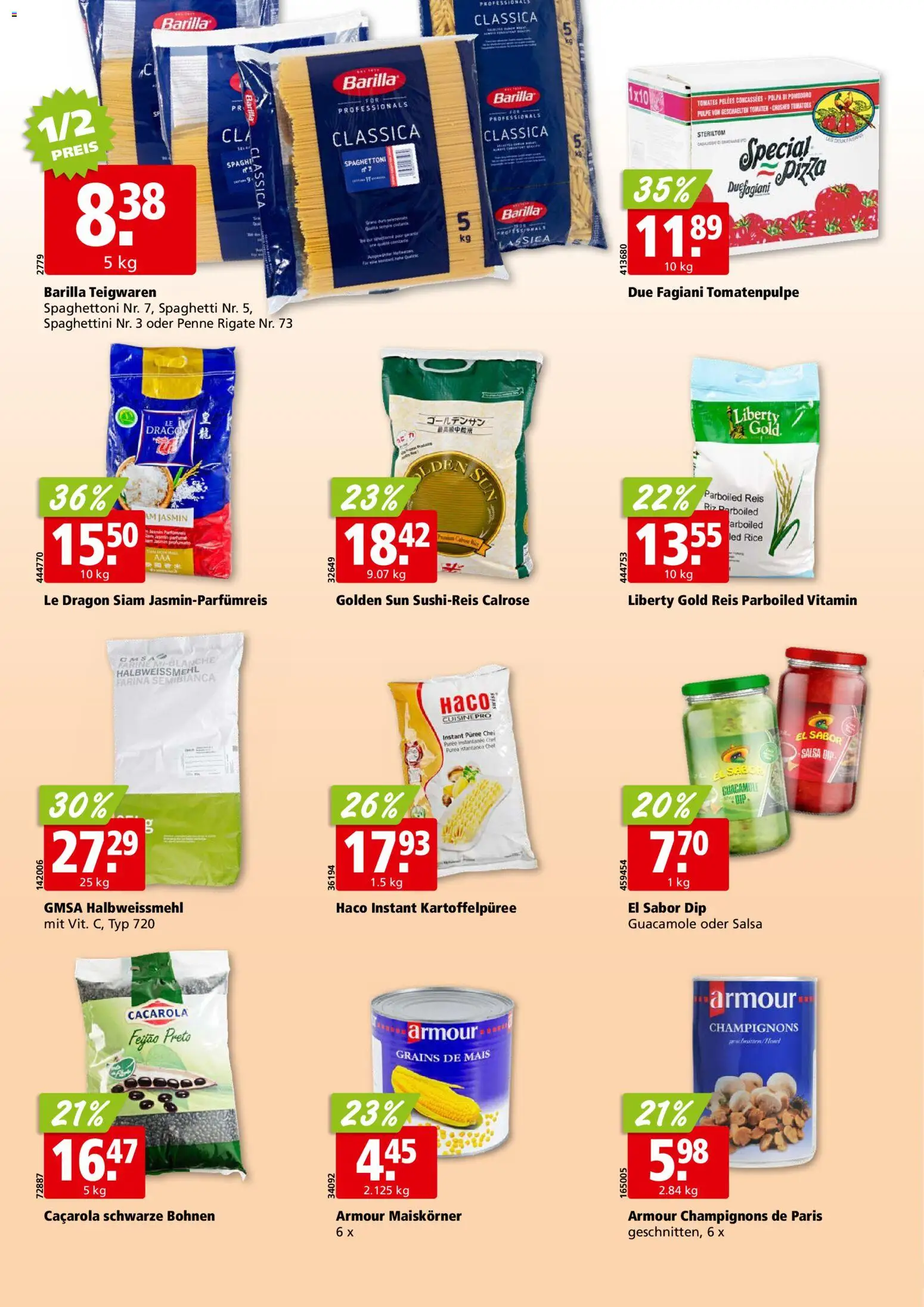 Aligro aktionen Chavannes, Matran, Genf, Sitten – gültig ab 10.08.2026 | Seite: 22 | Produkte: Barilla, Champignons, Pizza, Reis