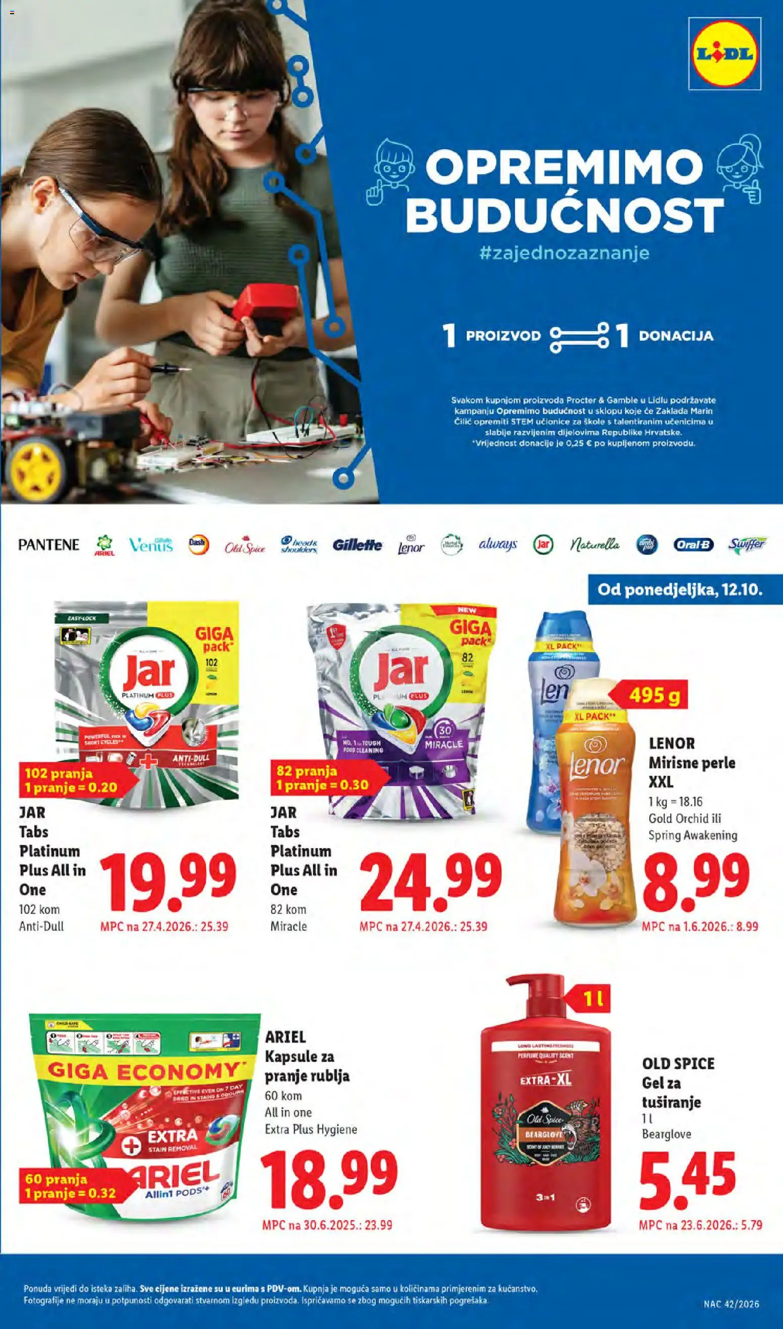 Lidl katalog | vrijedi od 12.10.2026 | Stranica: 13 | Proizvodi: Jar, Kapsule za pranje rublja, Ariel, Lenor
