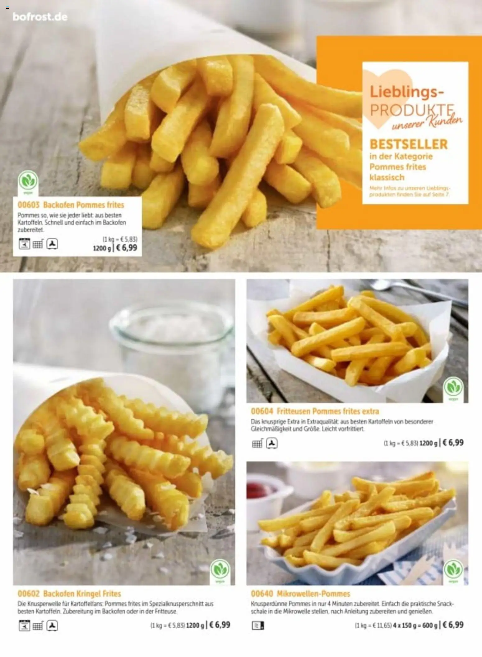 Bofrost Katalog – gültig ab 06.03.2026 | Seite: 44 | Produkte: Mikrowelle, Pommes, Pommes frites, Backofen