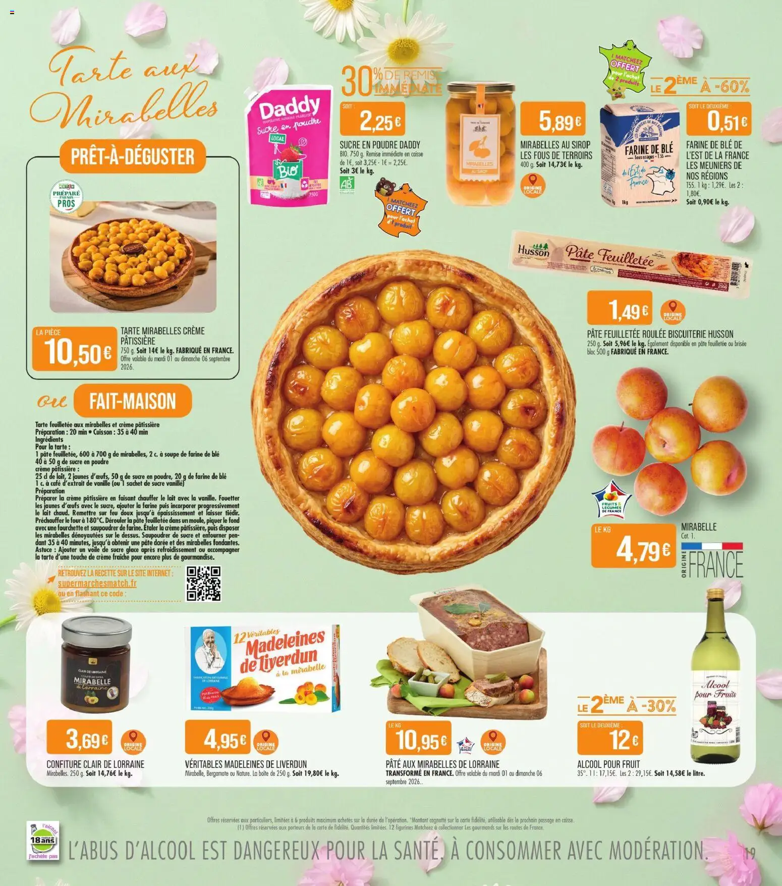 {H1} | Page: 19 | Produits: Bergamote, Madeleines, Sucre en poudre, Fruits