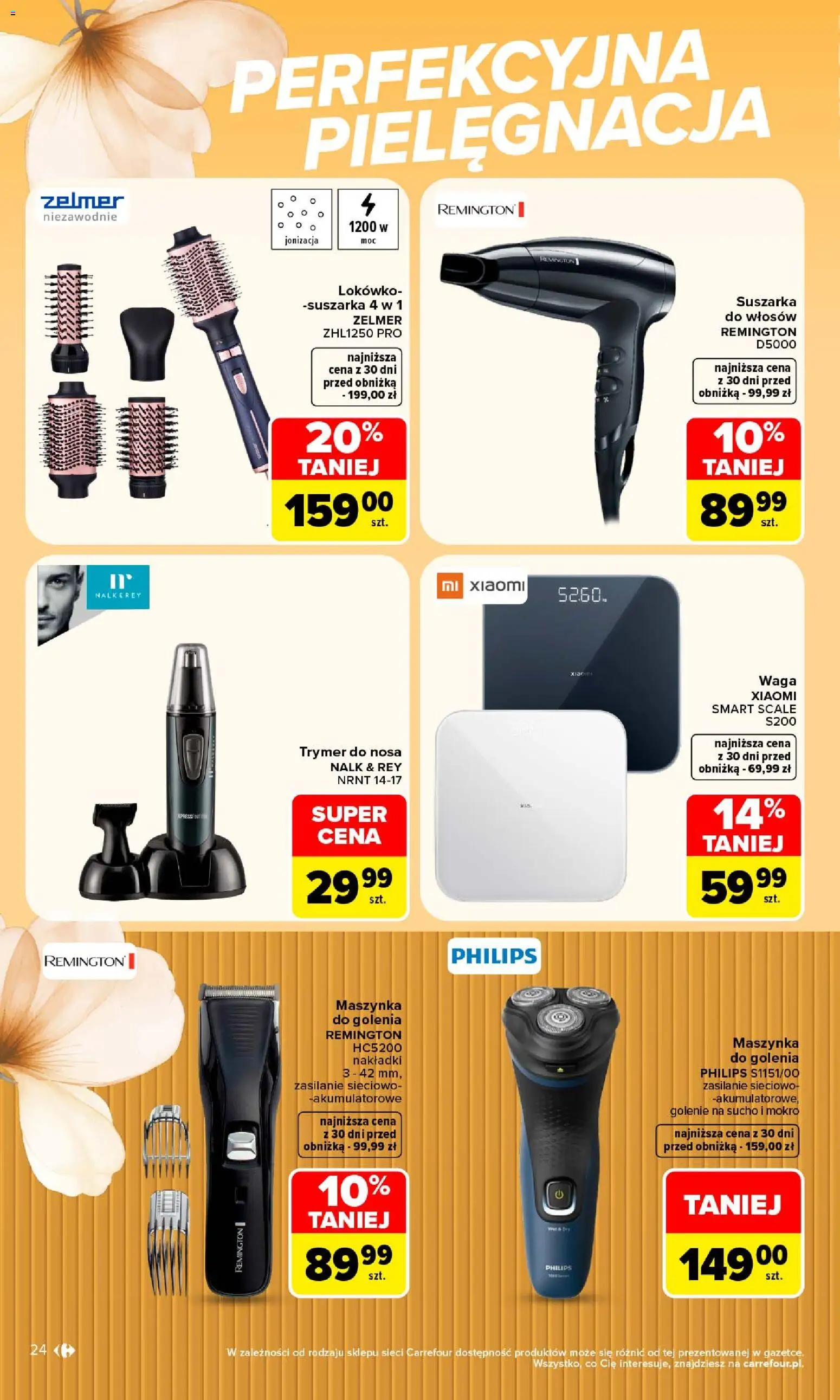 Carrefour gazetka - Siebie znasz najlepiej od 07.09.2026 | Strona: 24 | Produkty: Lokówko suszarka, Suszarka, Waga, Maszynka do golenia