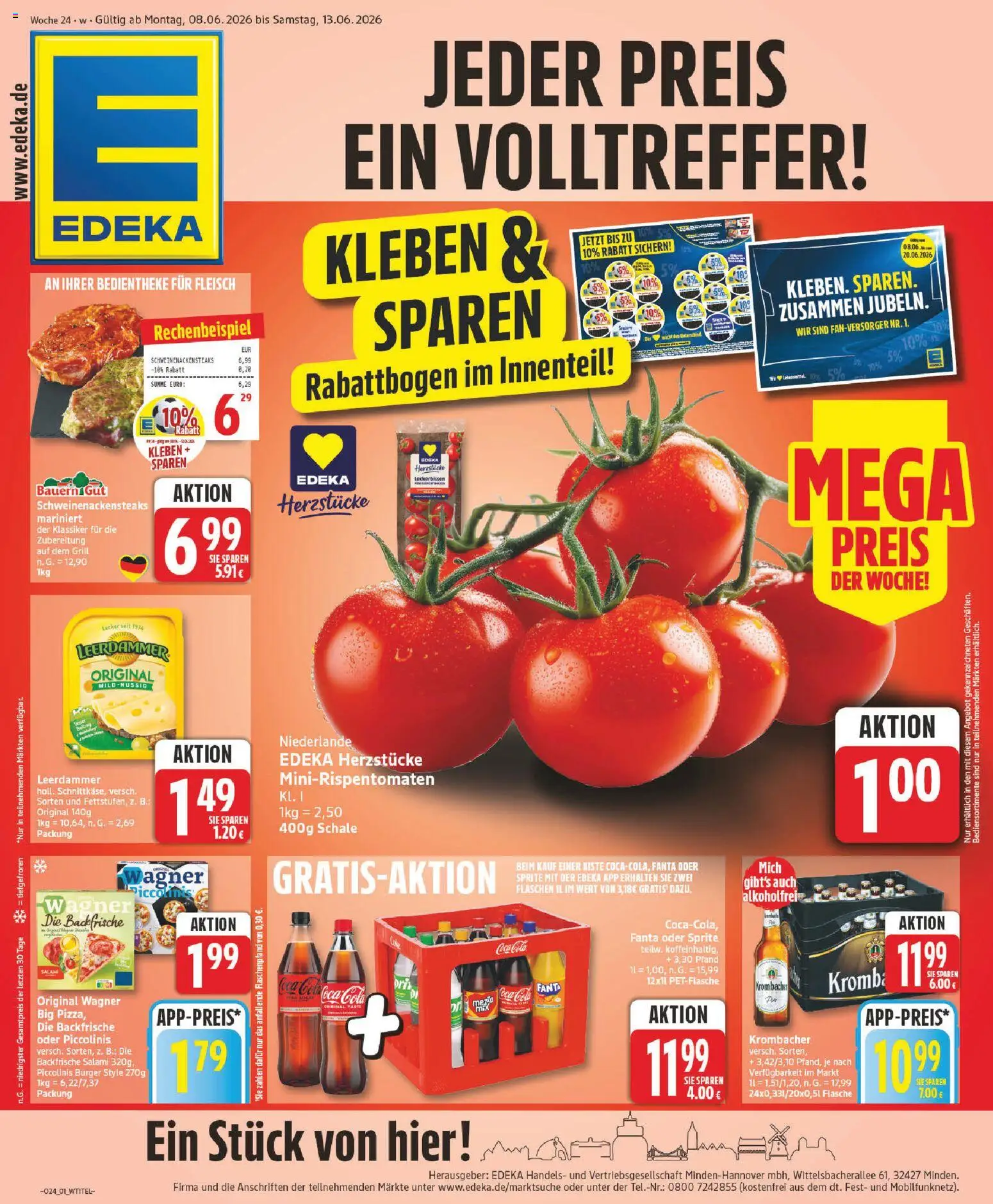 Elli Markt Prospekt Rietberg – gültig ab 08.06.2026 | Seite: 1 | Produkte: Grill, Fanta, Krombacher, Piccolinis