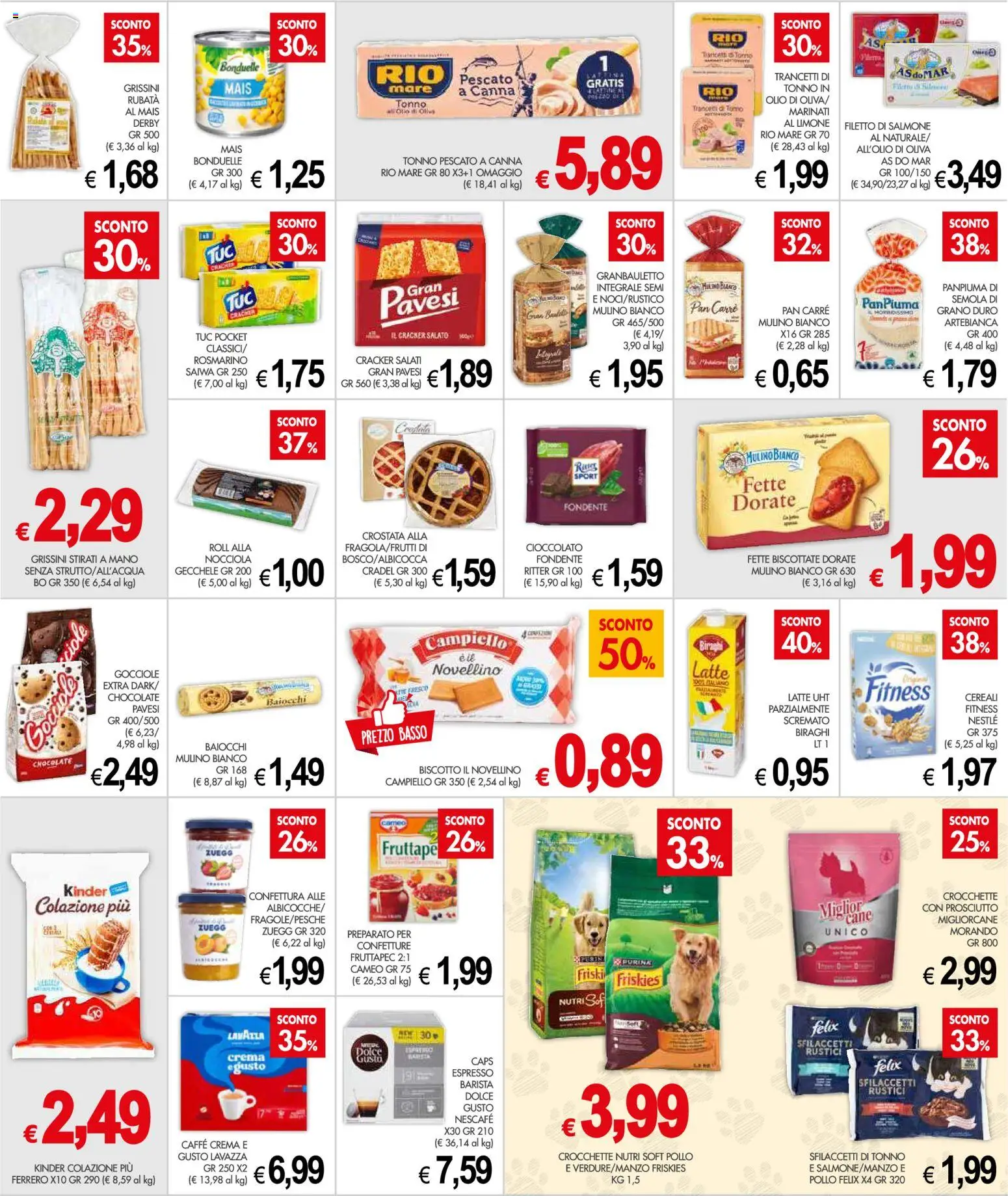 Volantino Presto Fresco del 25.05.2026 | Pagina: 7 | Prodotti: Latte, Prosciutto, Mais, Lavazza