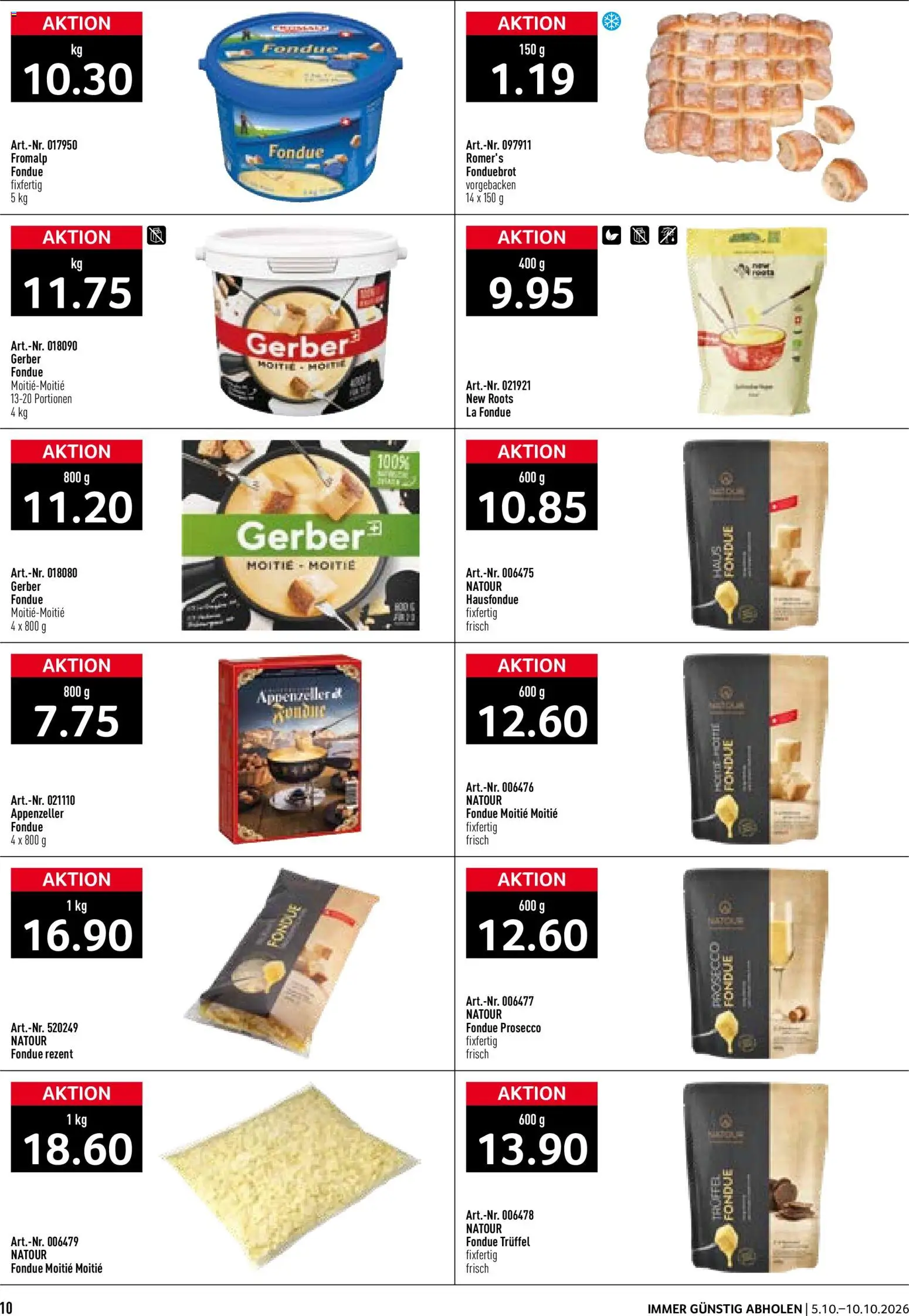 Prodega aktionen Fondue/Raclette – gültig ab 05.10.2026 | Seite: 10 | Produkte: Prosecco, Fondue
