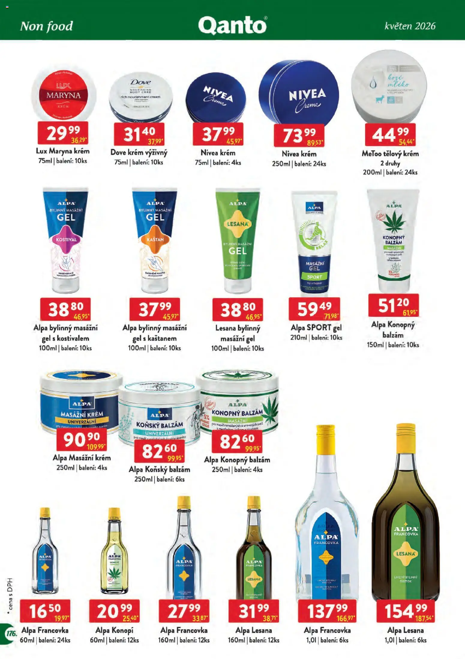 Astur & Qanto leták - Velkoobchod 05/2026 od 01.05.2026 | Strana: 176 | Produkty: Tělový krém, Oleje, Nivea, Crema