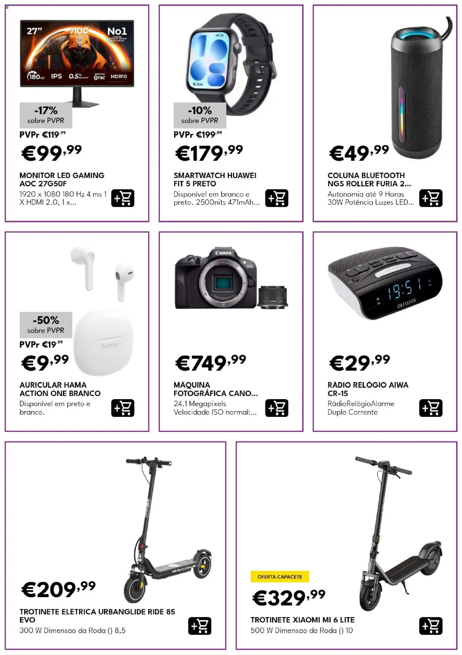 Radio Popular Semana Extra │ válido de 03/09/2026 | Página: 6 | Produtos: Trotinete elétrica, Monitor, Rádio, Capacete