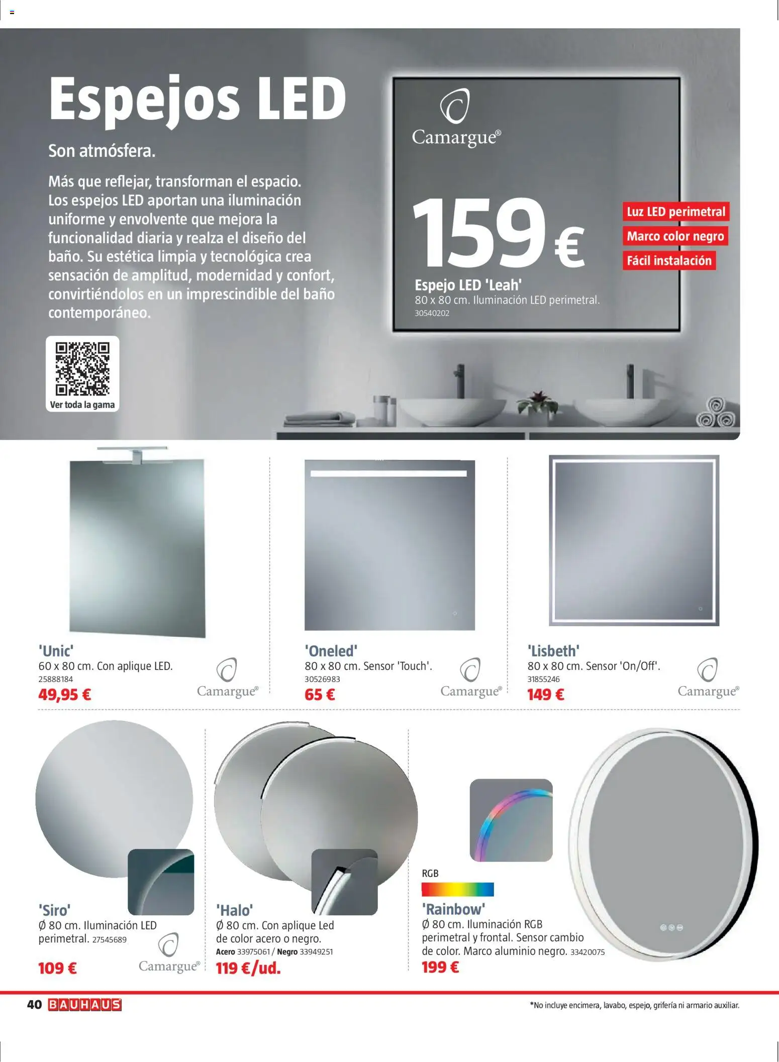 Bauhaus folleto Renueva │ válido desde el 02.03.2026 | Página: 40 | Productos: Marco, Armario, Baño, Espejo
