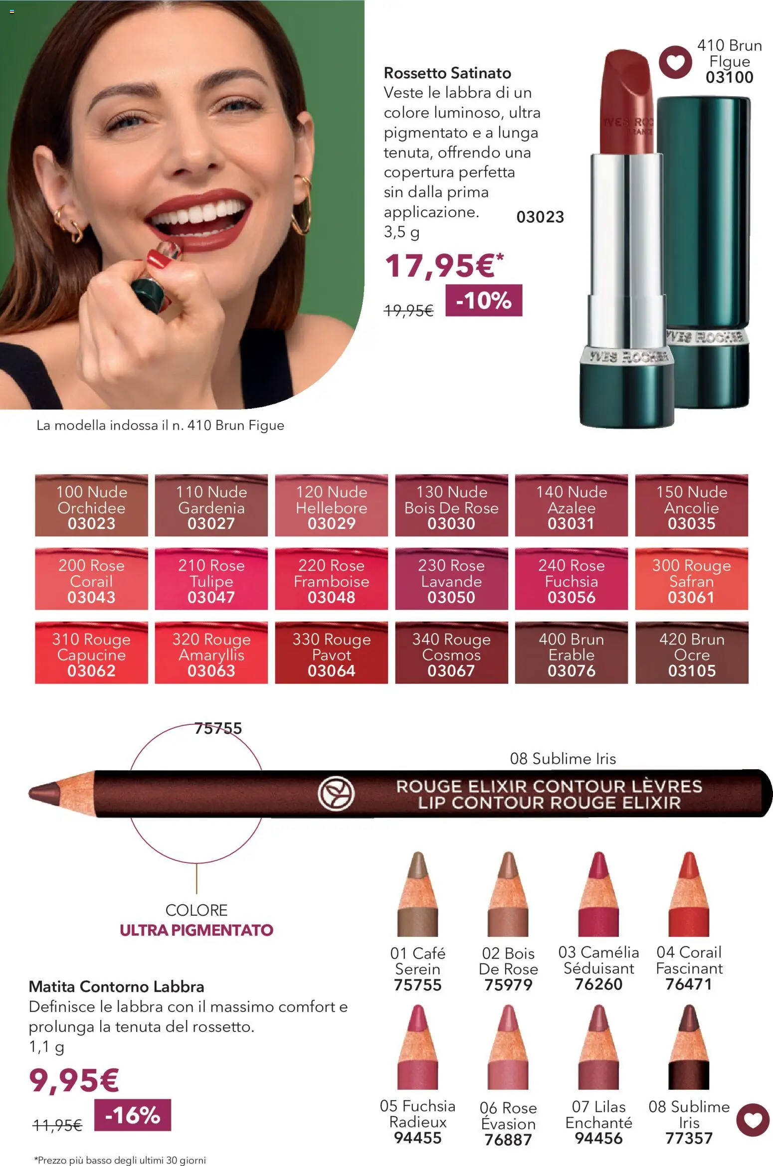 Volantino Yves Rocher del 20/10/2026 | Pagina: 20 | Prodotti: Rossetto, Basso
