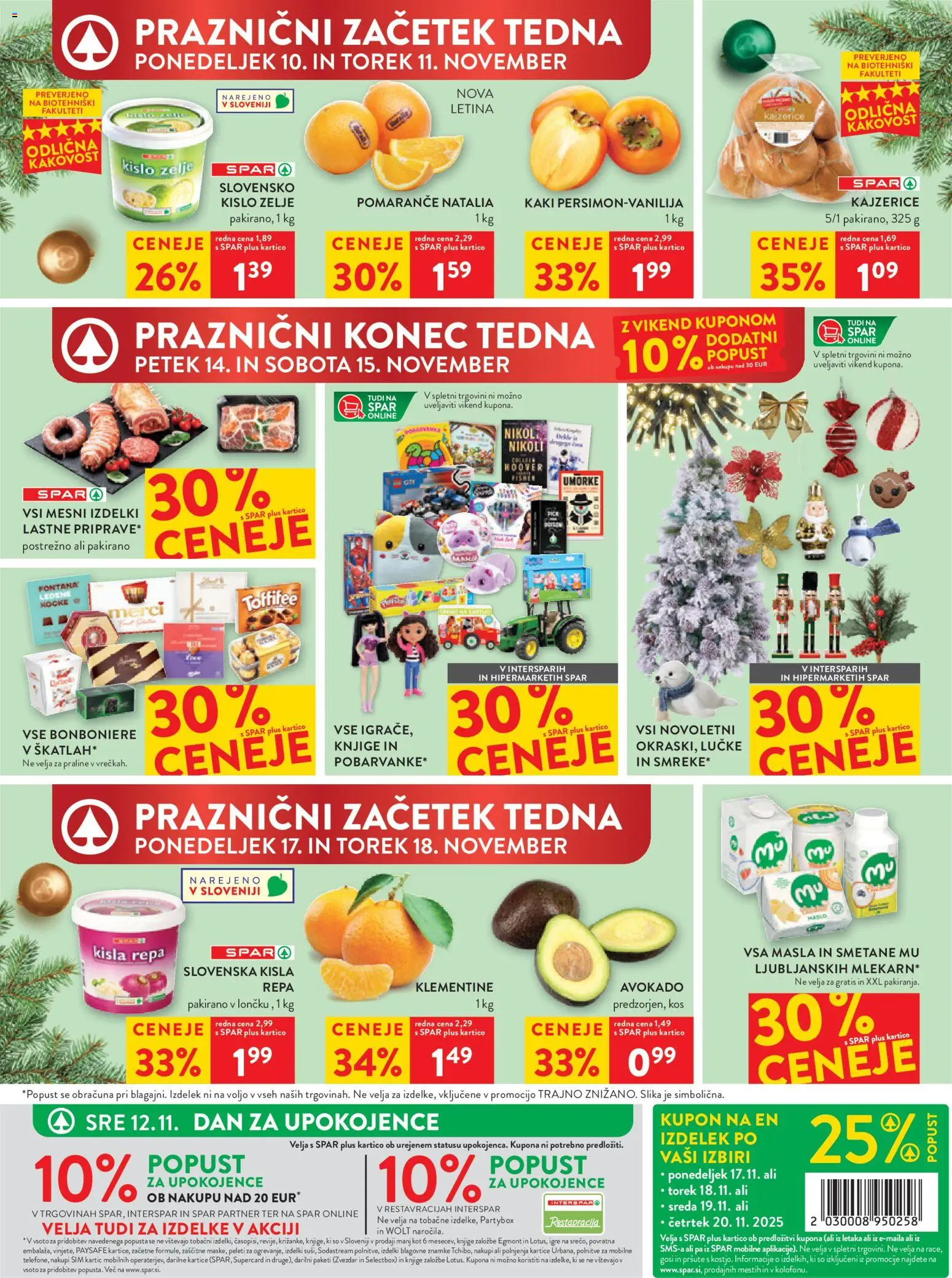 Novi Spar katalog ponudbe – veljaven od 12.11.2025 | Stran: 40 | Izdelki: Kaki, Kos, Pomarance, Avokado