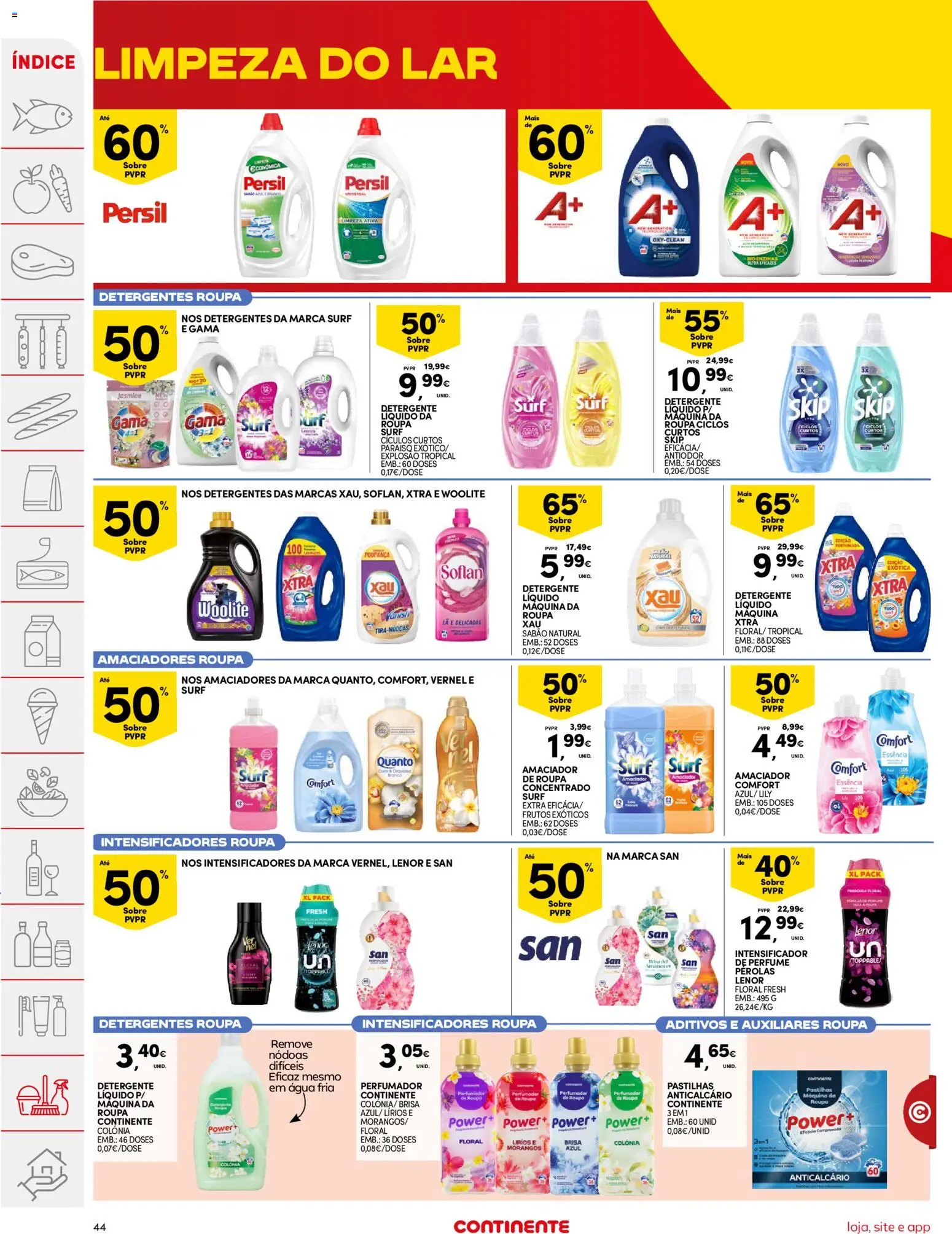 Continente folheto │ válido de 16.06.2026 | Página: 44 | Produtos: Agua, Sabão, Detergente, Persil