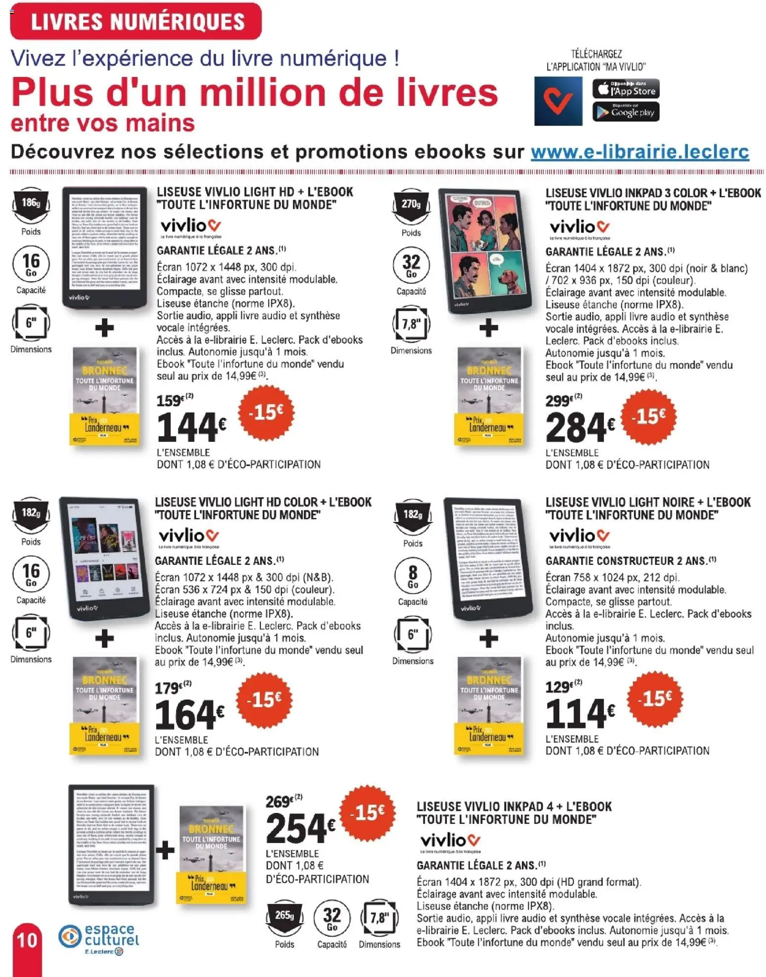 {H1} | Page: 10 | Produits: Audio, Poids, Store, Liseuse