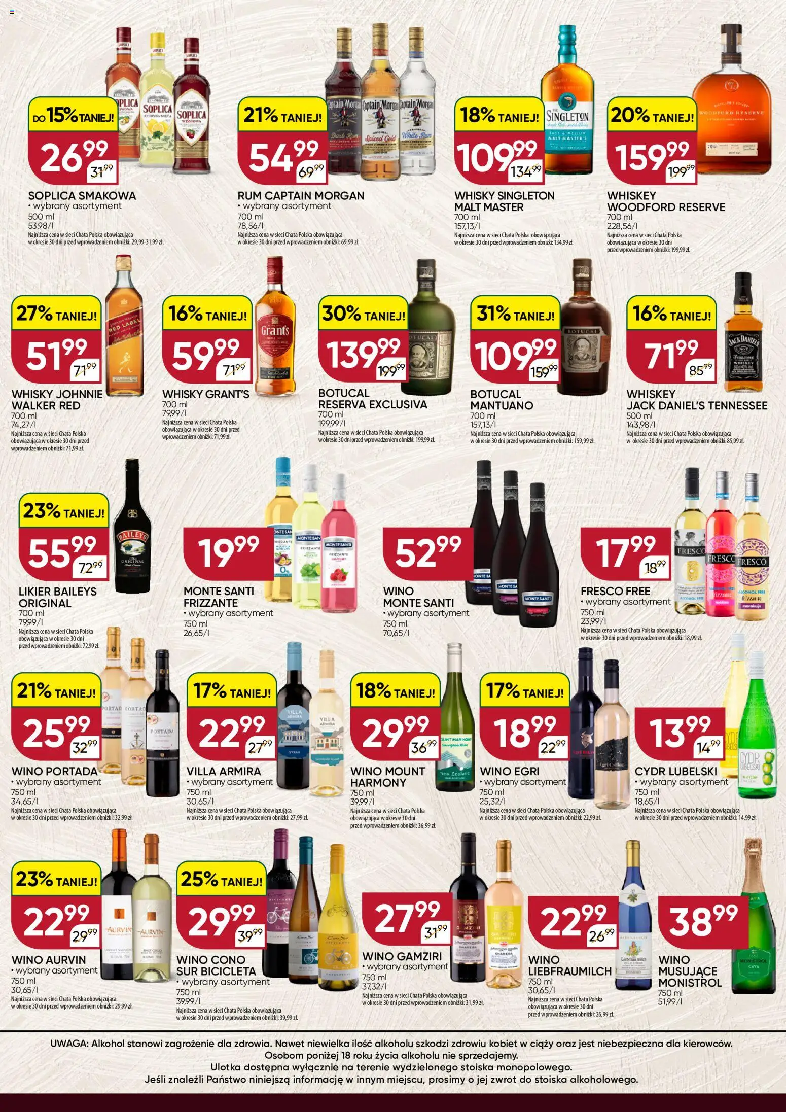 Chata Polska gazetka - Mocna Oferta od 19.05.2026 | Strona: 2 | Produkty: Grant's, Cydr, Jack Daniel's, Captain Morgan