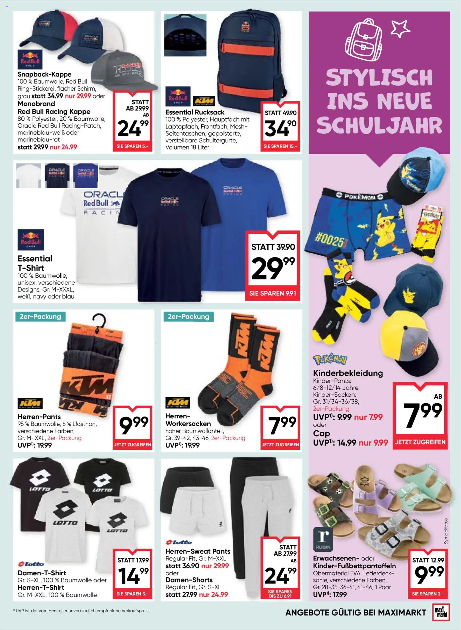 Maximarkt Flugblatt gültig ab 27.08.2026 | Seite: 17 | Produkte: Rucksack, Kappe