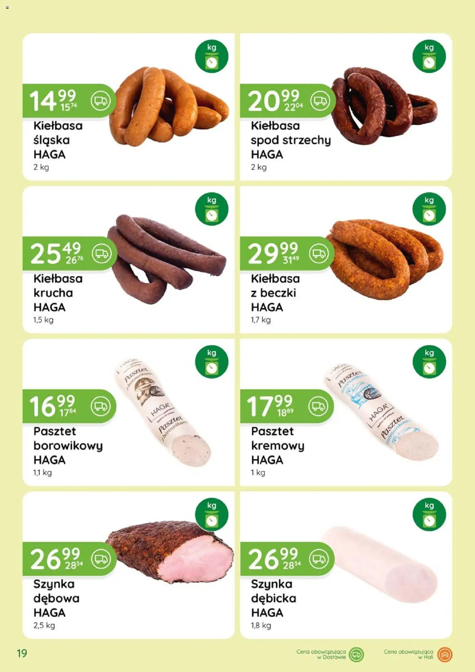 Eurocash gazetka - Katalog Wędlin od 04.06.2026 | Strona: 19 | Produkty: Kiełbasa, Szynka, Kiełbasa śląska