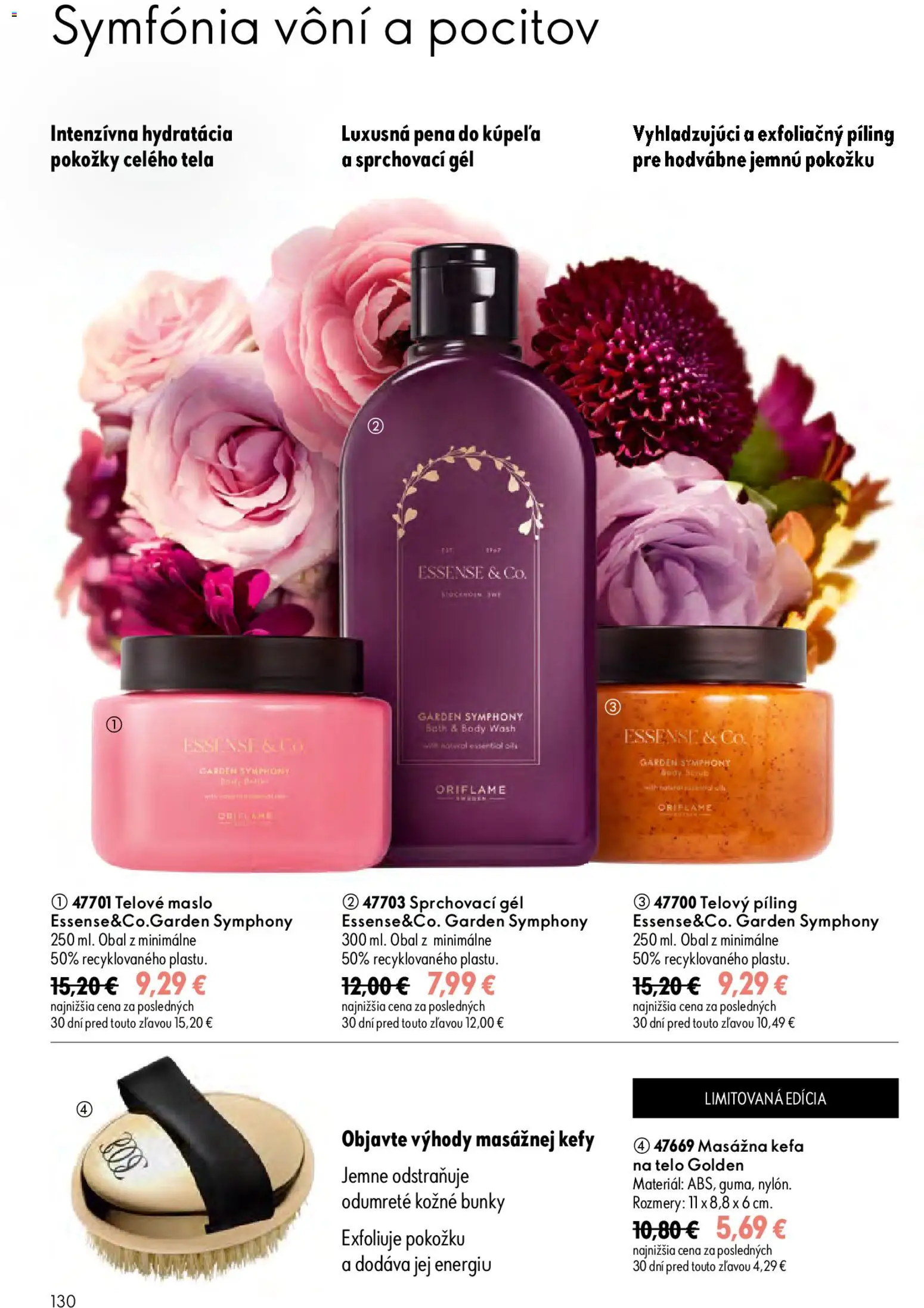 Nové Oriflame akcie – leták je platný od 09.09.2026 | Strana: 130 | Produkty: Maslo, Kefa, Pena do kúpeľa, Pena