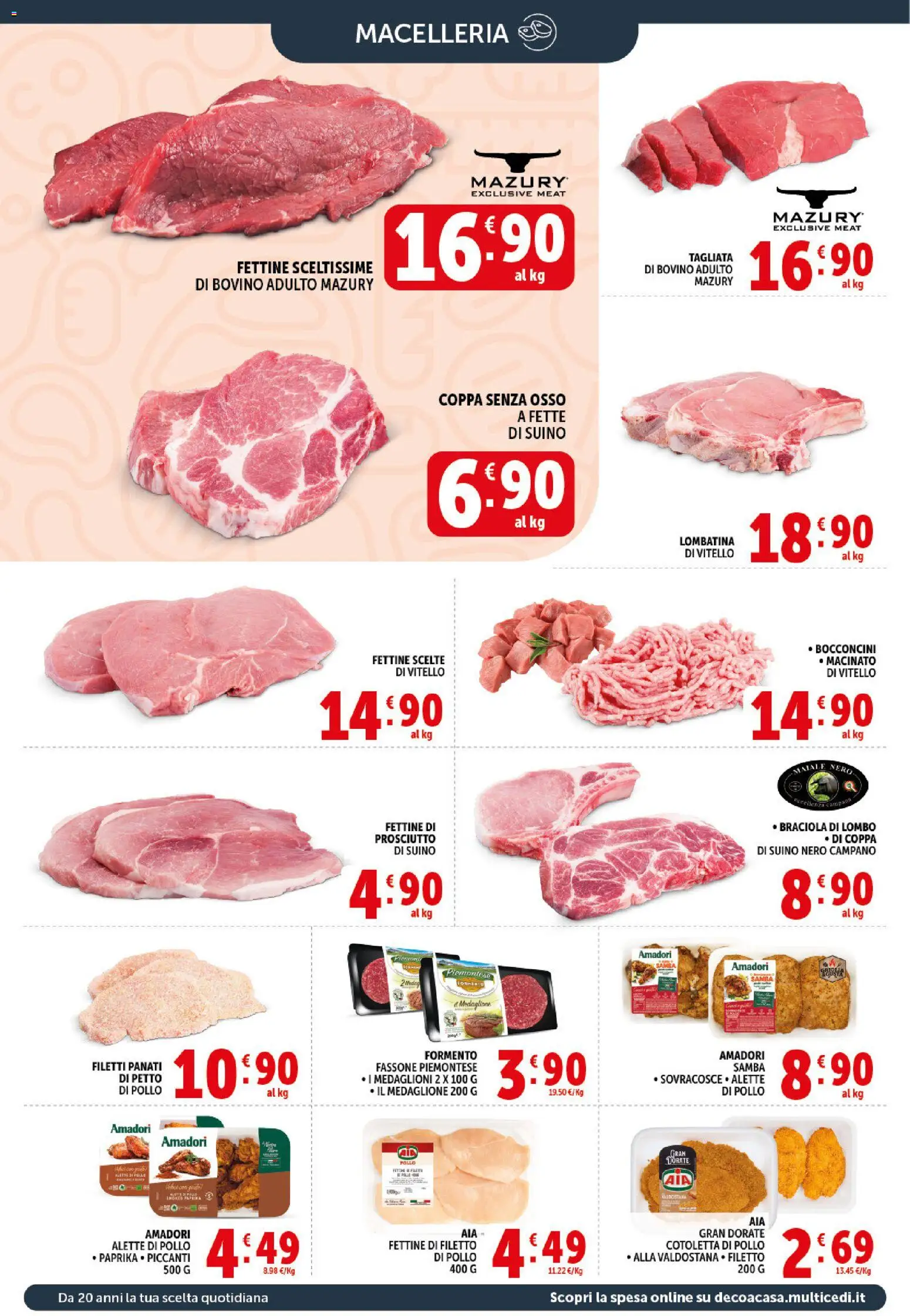 Volantino Decò del 21/08/2026 | Pagina: 4 | Prodotti: Bovino, Pollo, Filetto, Macinato