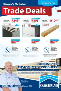 Chamberlain specials catalogue – valid from 01/10/2026