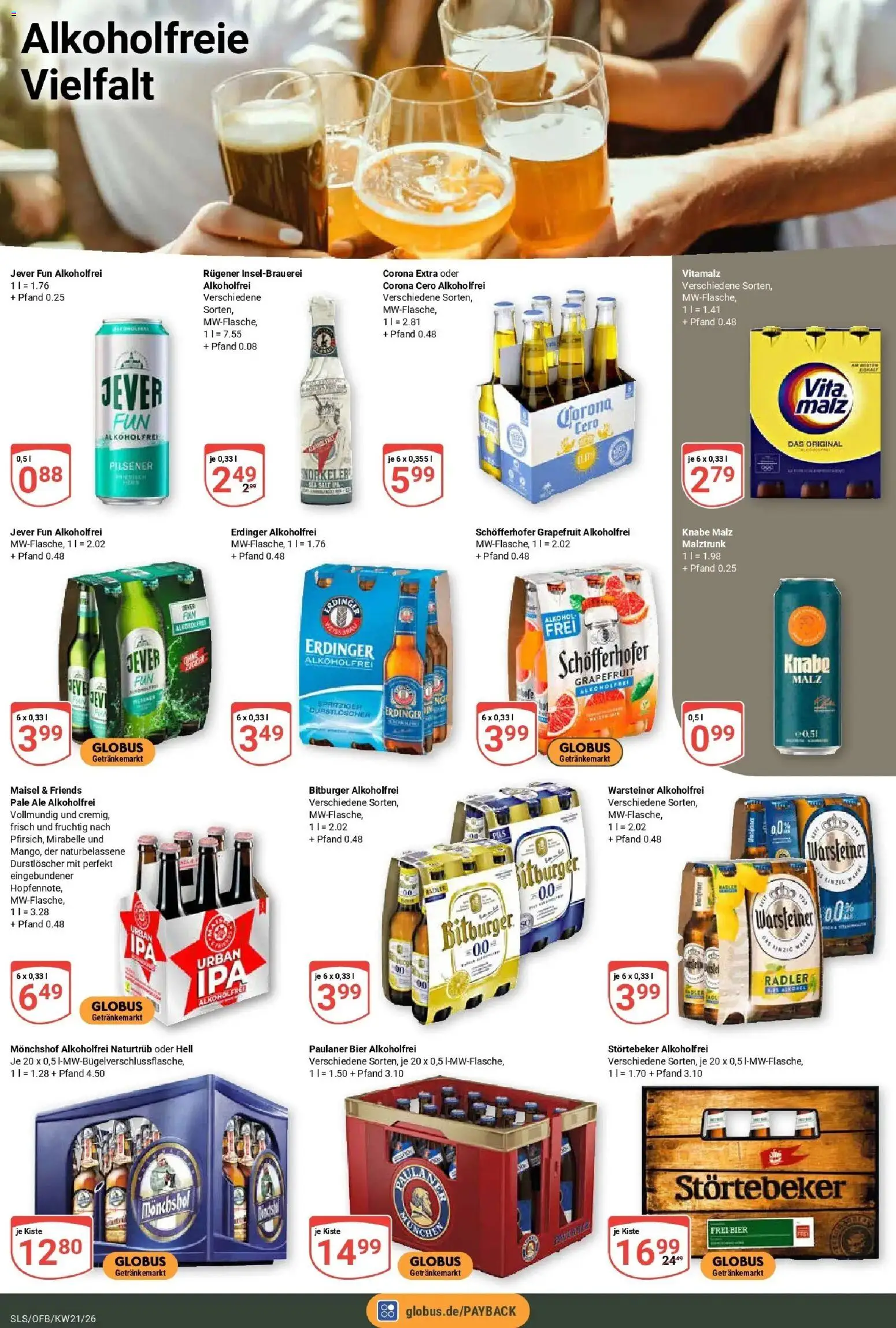 Globus Prospekt Saarlouis – gültig ab 17.05.2026 | Seite: 18 | Produkte: Monchshof, Durstloscher, Erdinger, Jever