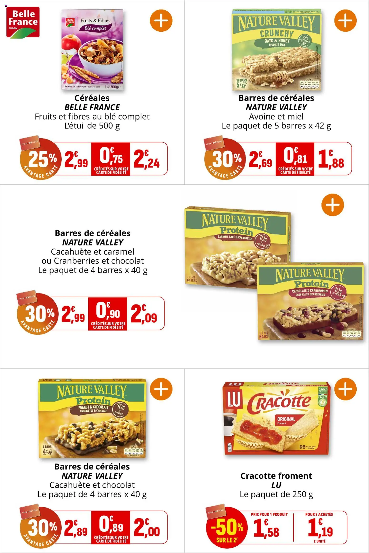 {H1} | Page: 23 | Produits: Miel, Chocolat, Céréales, Fruits secs