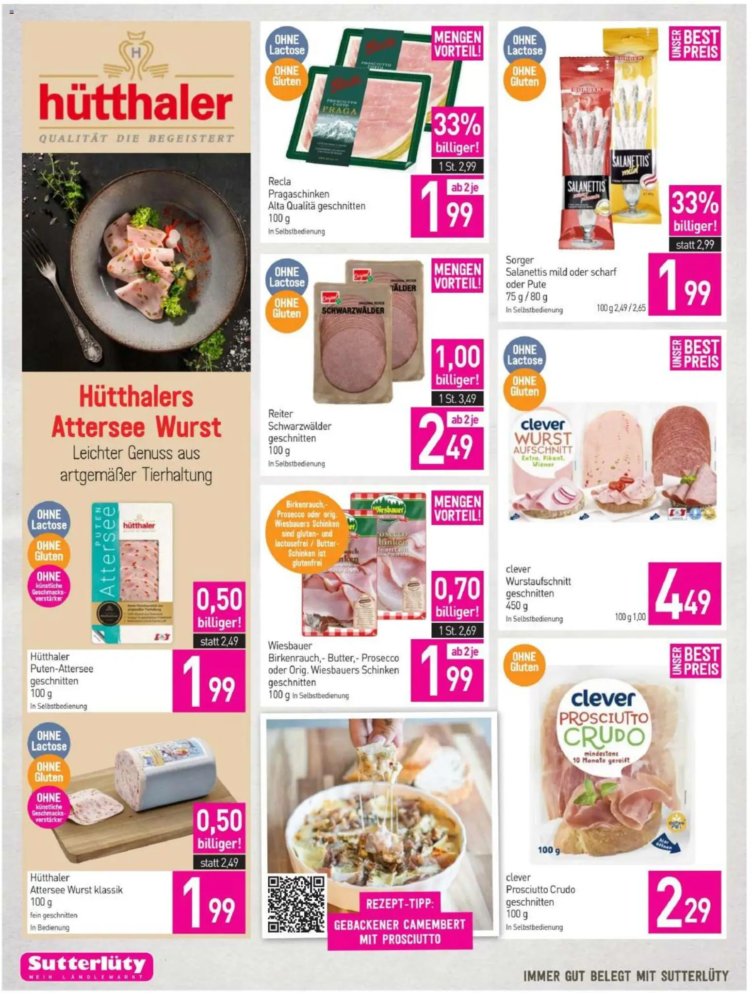 Sutterlüty Flugblatt gültig ab 18.06.2026 | Seite: 6 | Produkte: Wurst, Butter, Schinken