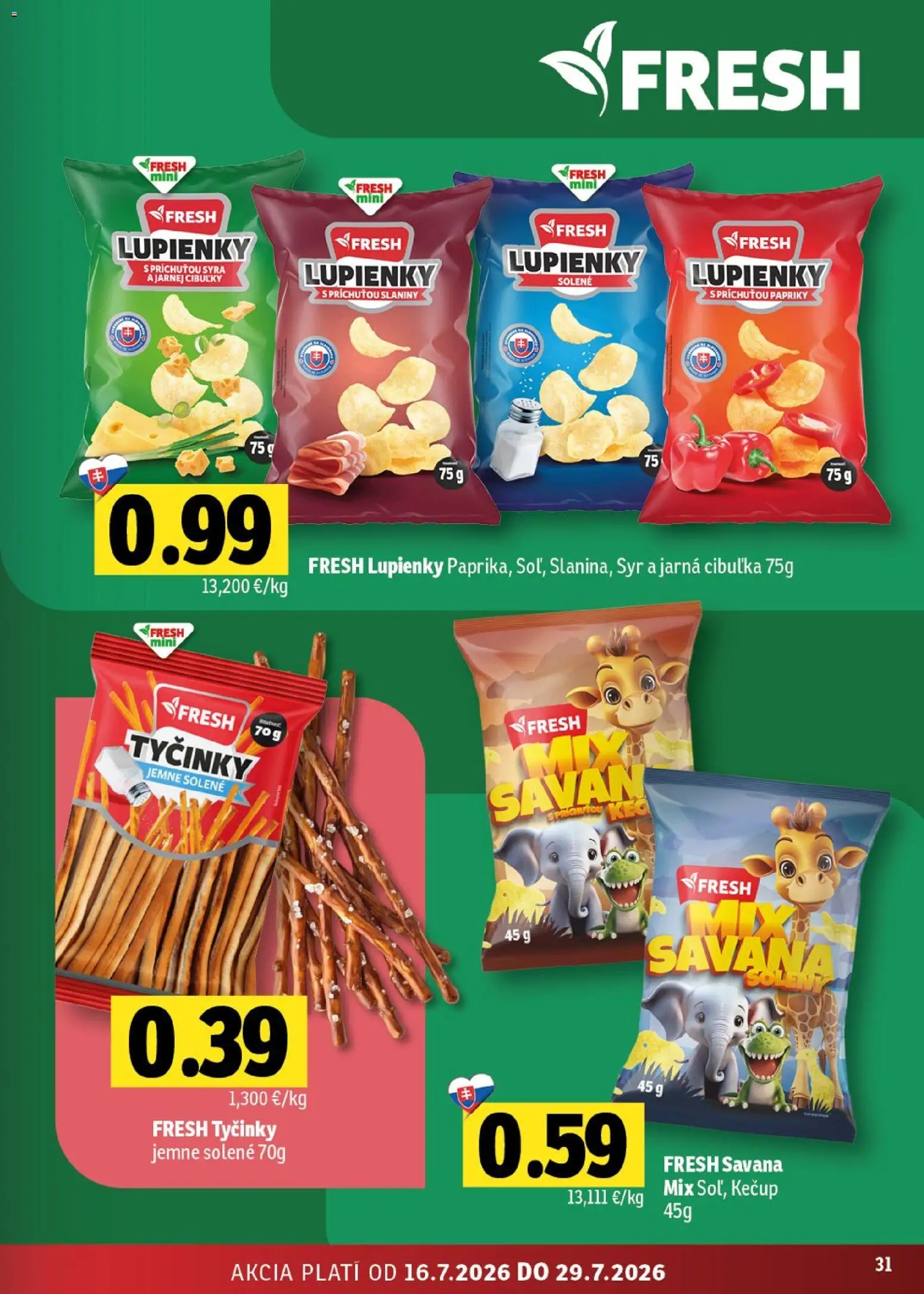 Nové Fresh akcie – leták je platný od 16.07.2026 | Strana: 31
