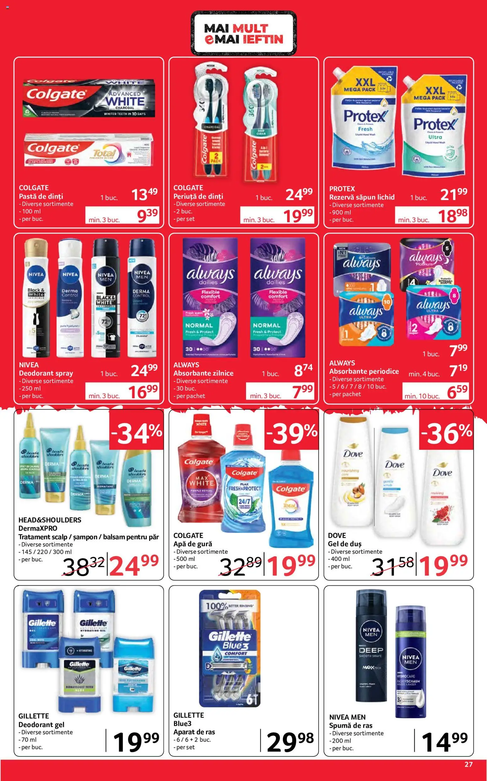 Noul catalog Selgros – valabil de la 18.09.2026 | Pagină: 27 | Produse: Săpun, Apă de gură, Apă, Black