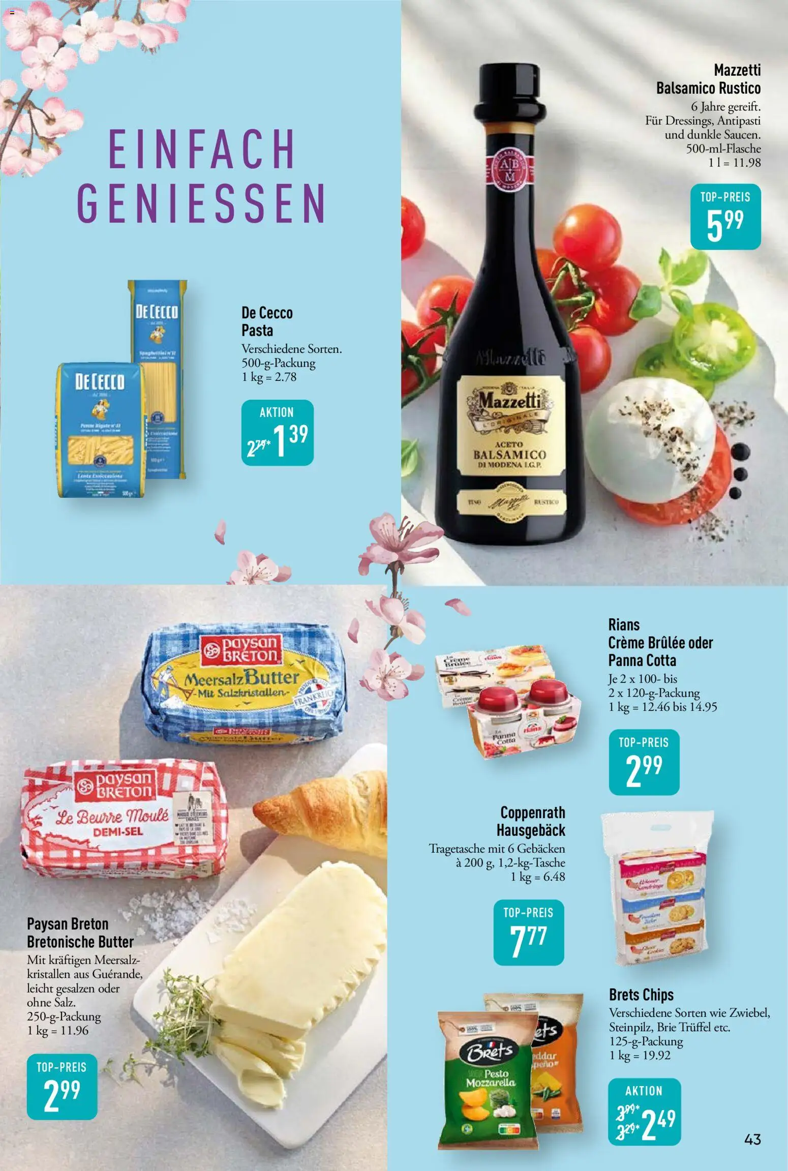 Galeria Karstadt Kaufhof Prospekt – gültig ab 27.05.2026 | Seite: 43 | Produkte: Top, Balsamico, Pasta, Chips
