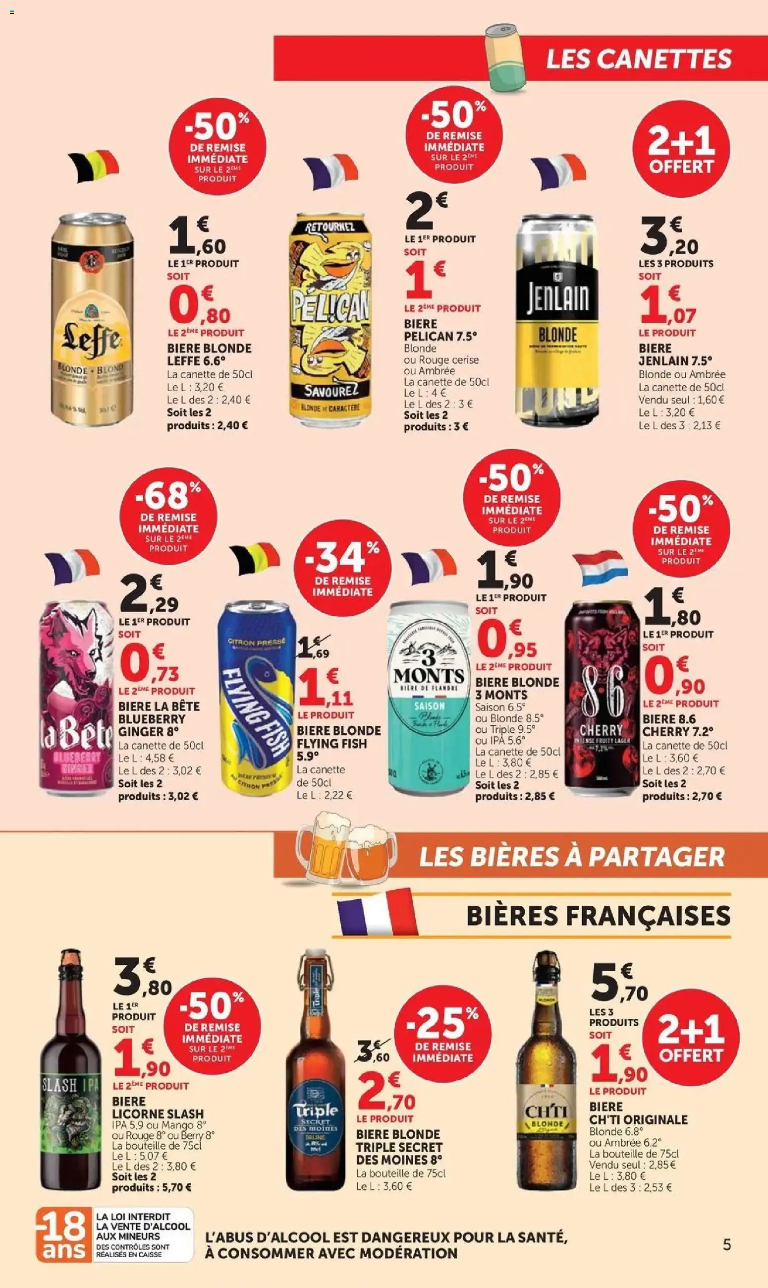 {H1} | Page: 5 | Produits: Leffe, Citron, Bouteille, Bière