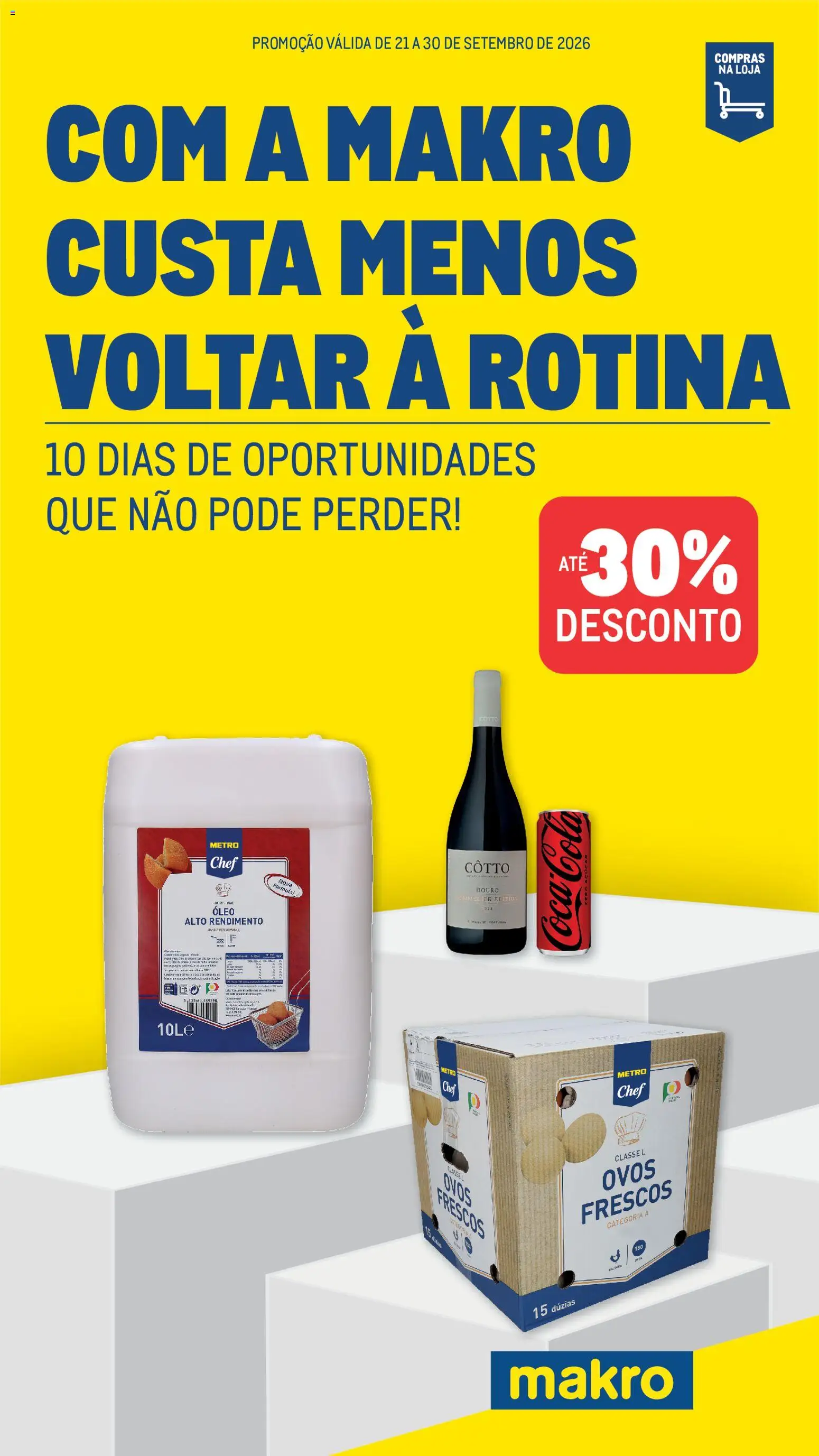 Makro 10 Dias de Oportunidades a não perder │ válido de 21/09/2026 | Página: 1 | Produtos: Ovos, Óleo