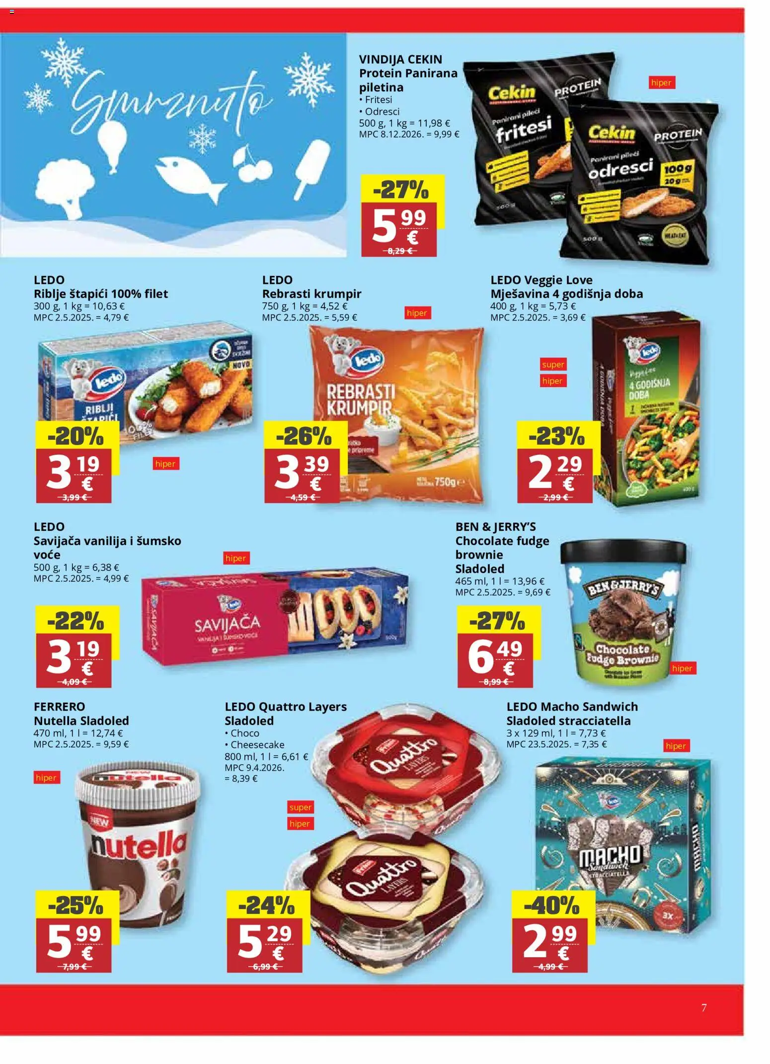 Ribola katalog | vrijedi od 17.06.2026 | Stranica: 7 | Proizvodi: Vindija, Nutella, Piletina, Voće