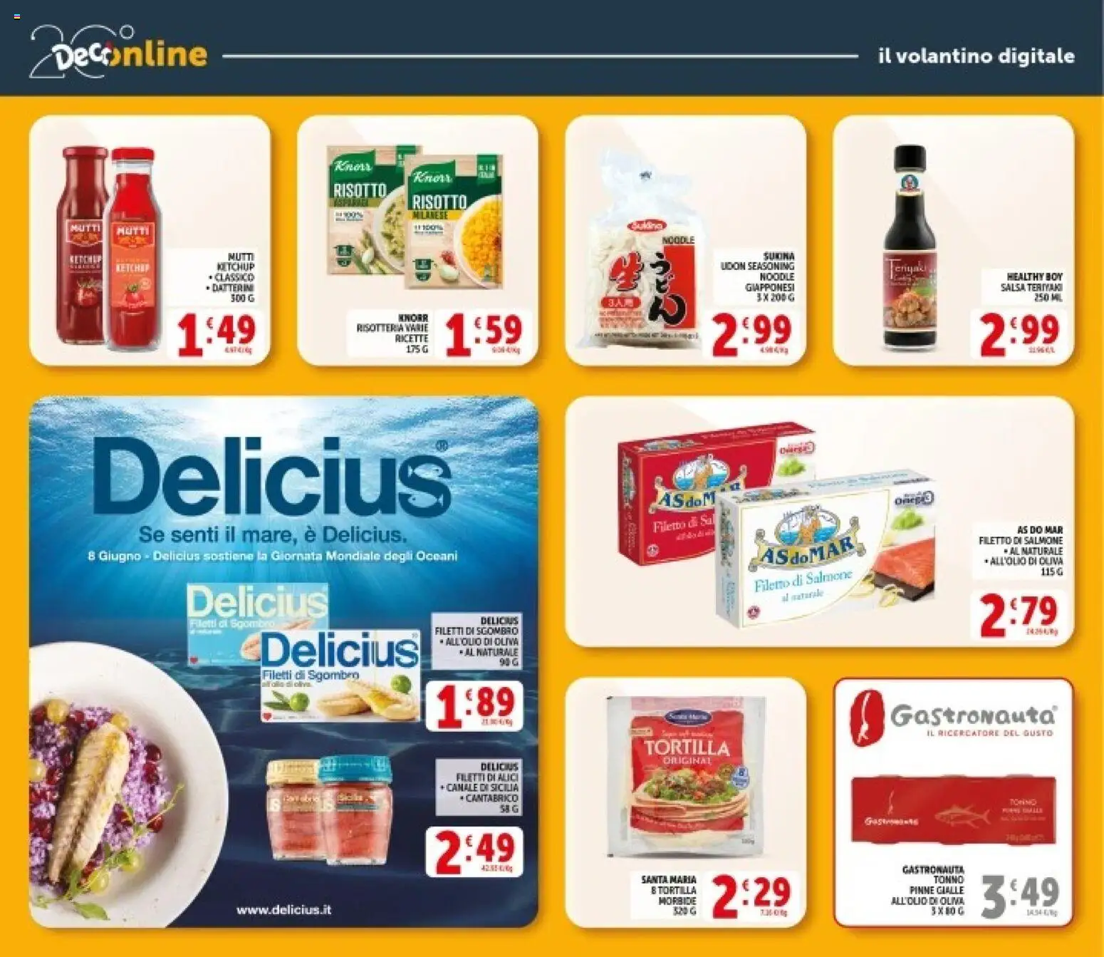 Volantino Decò del 11.06.2026 | Pagina: 26 | Prodotti: Salmone, Salsa, Sgombro, Alici