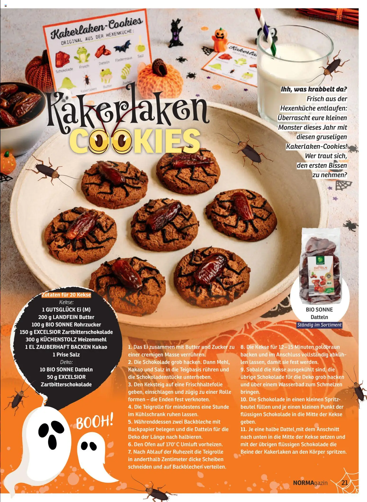 Norma NORMAgazin September/Oktober 2026 – gültig ab 01.09.2026 | Seite: 21 | Produkte: Schokolade, Monster, Zucker, Dattel