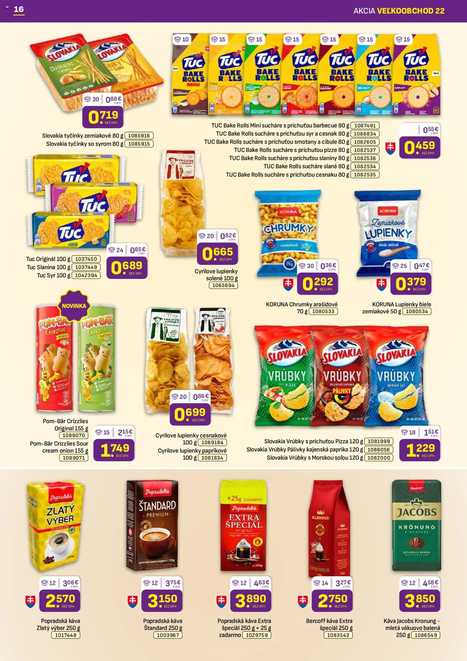 Nové Libex akcie – leták je platný od 02.11.2026 | Strana: 16 | Produkty: Paprika, Káva, Slanina, Jacobs Krönung