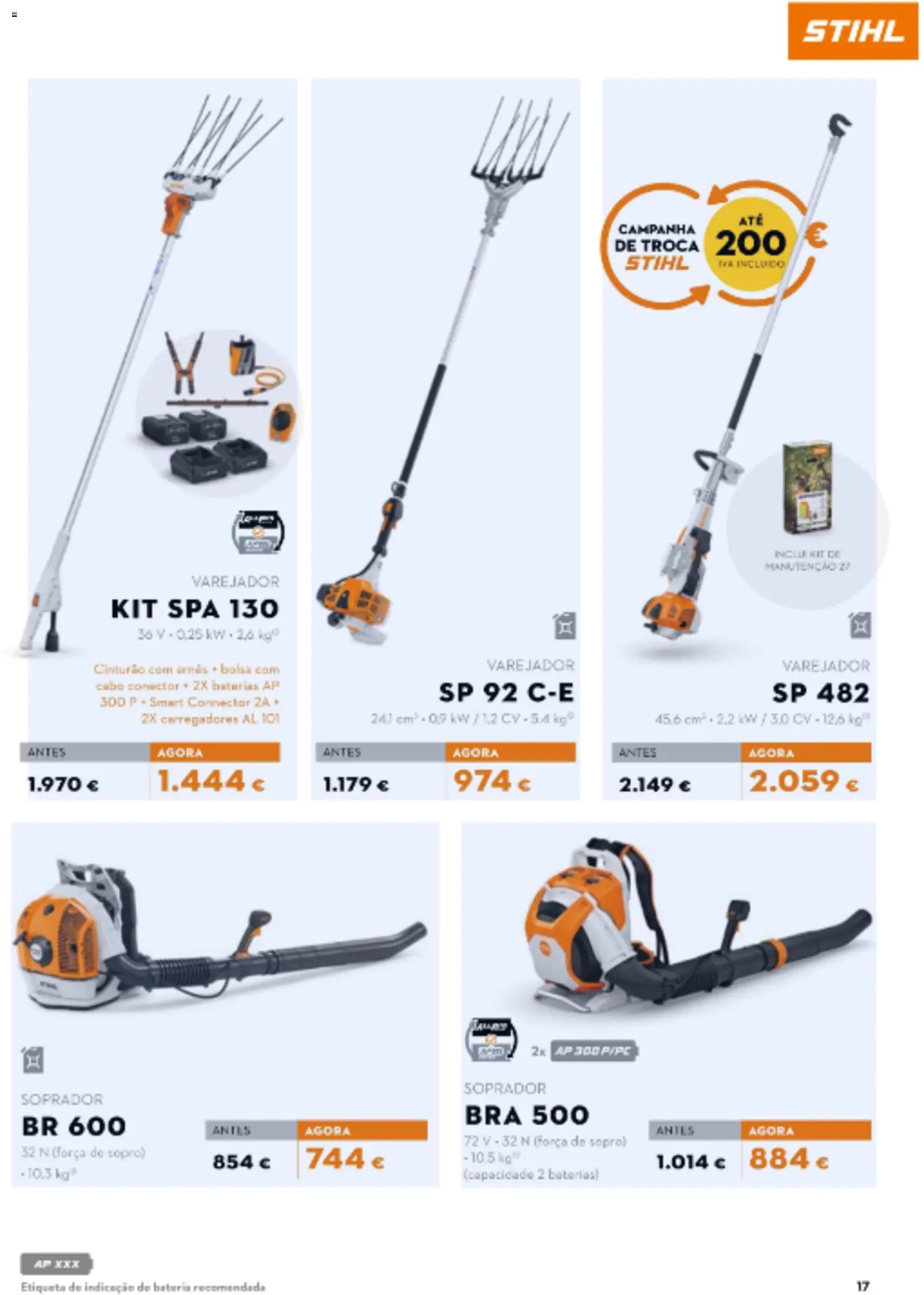Stihl Outono Catálogo │ válido de 28/09/2026 | Página: 17 | Produtos: Cabo, Bolsa, Baterias, Bateria