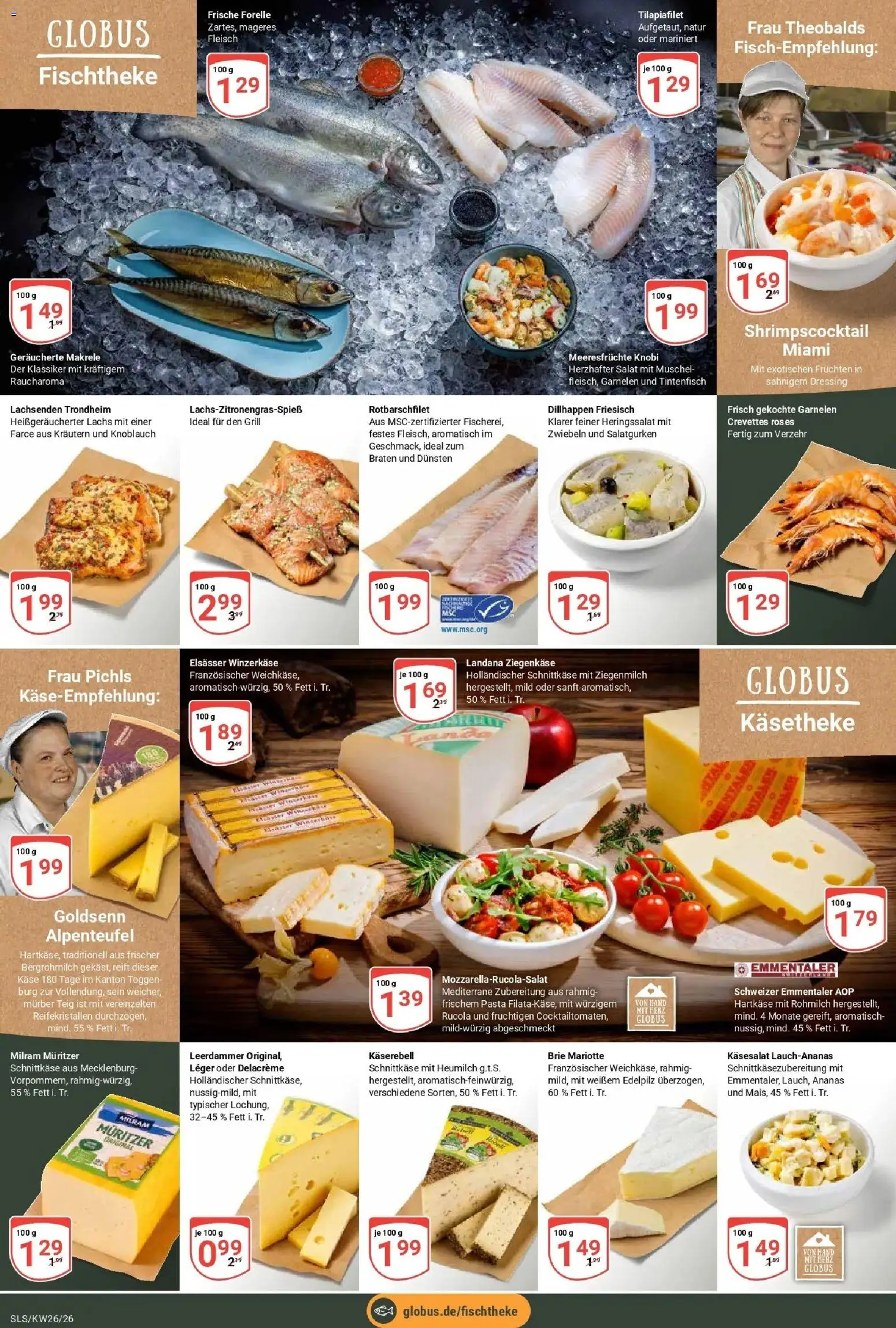 Globus Prospekt Saarlouis – gültig ab 21.06.2026 | Seite: 13 | Produkte: Ziegenkäse, Leerdammer, Knoblauch, Salat