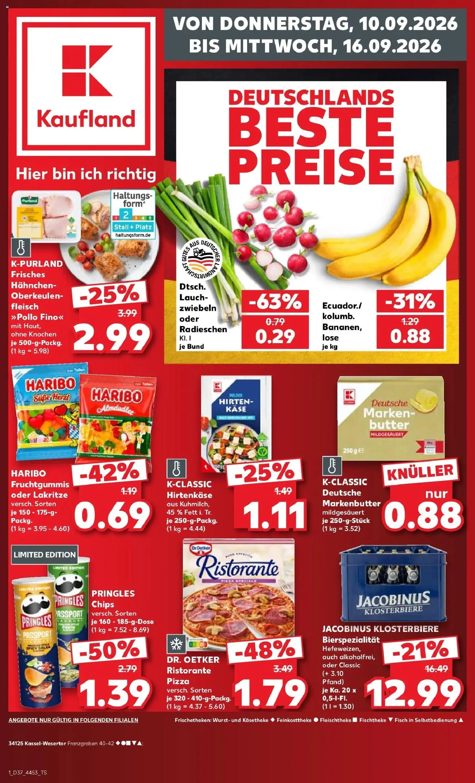 Prospekt Kaufland ab 10.09.2026 » Angebote Online zum Blättern | Seite: 1 | Produkte: Käse, Zwiebeln, Wurst, Lauch